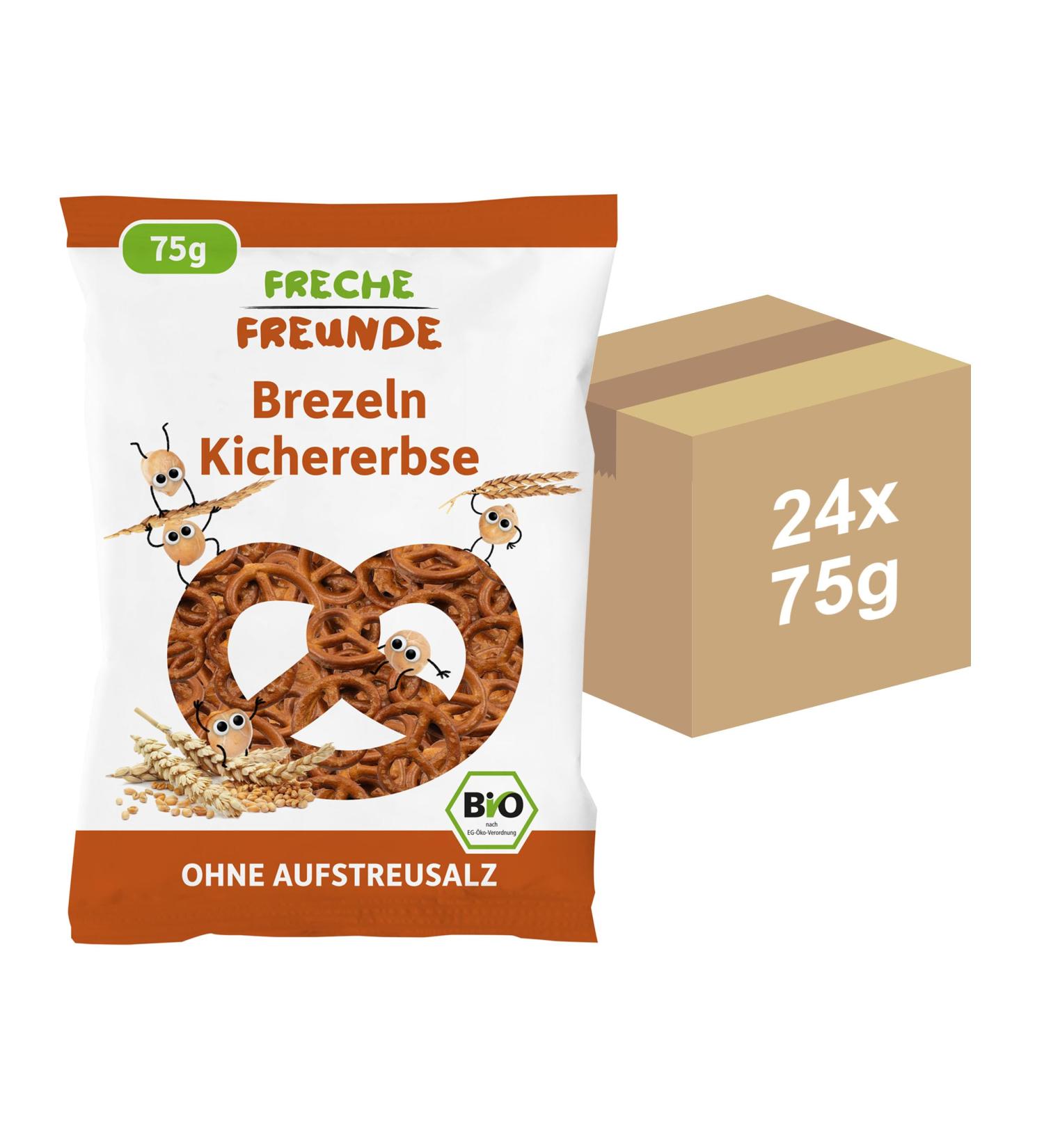 FRECHE FREUNDE Organic Snack Pack - Vegan Gluten-Free & No Added Sugar Chickpea Pretzels | International Shipping Available - Buy Online on GoSupps.com