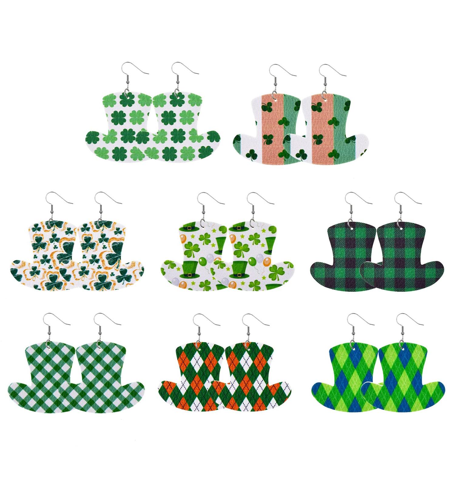 Feyley Earrings | 8 Pairs of Hat-Shaped Dangle Earrings | Perfect Women's Jewelry Gift for St. Patrick's Day - Buy Online on GoSupps.com