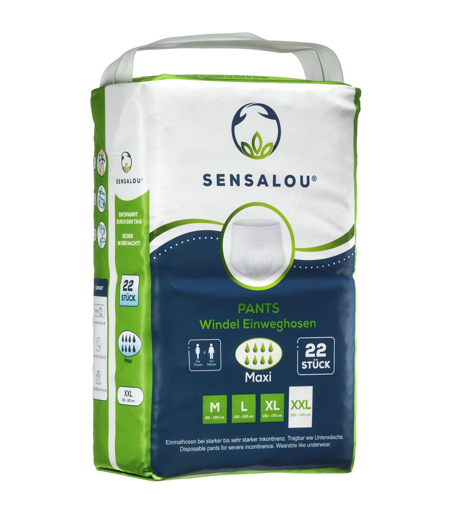 Sensalou Incontinence Pants for Adults - Size XXL (22 pcs) | Comfortable & Discreet Adult Diapers for Men & Women - International Shipping Available - Buy Online on GoSupps.com