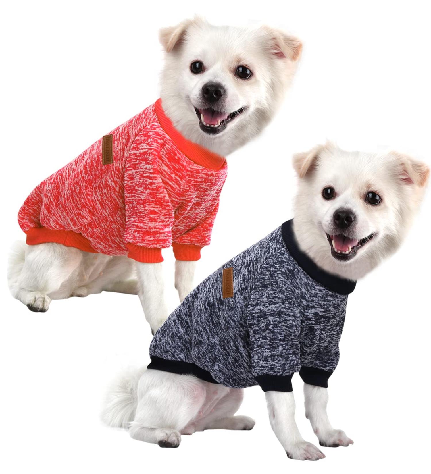 Buy Hualisiji Dog Sweater for Small Dogs - Warm & Light Chihuahua Hoodie 2PCs (Red & Navy Blue XXL) | Perfect for Comfort & Style - Buy Online on GoSupps.com