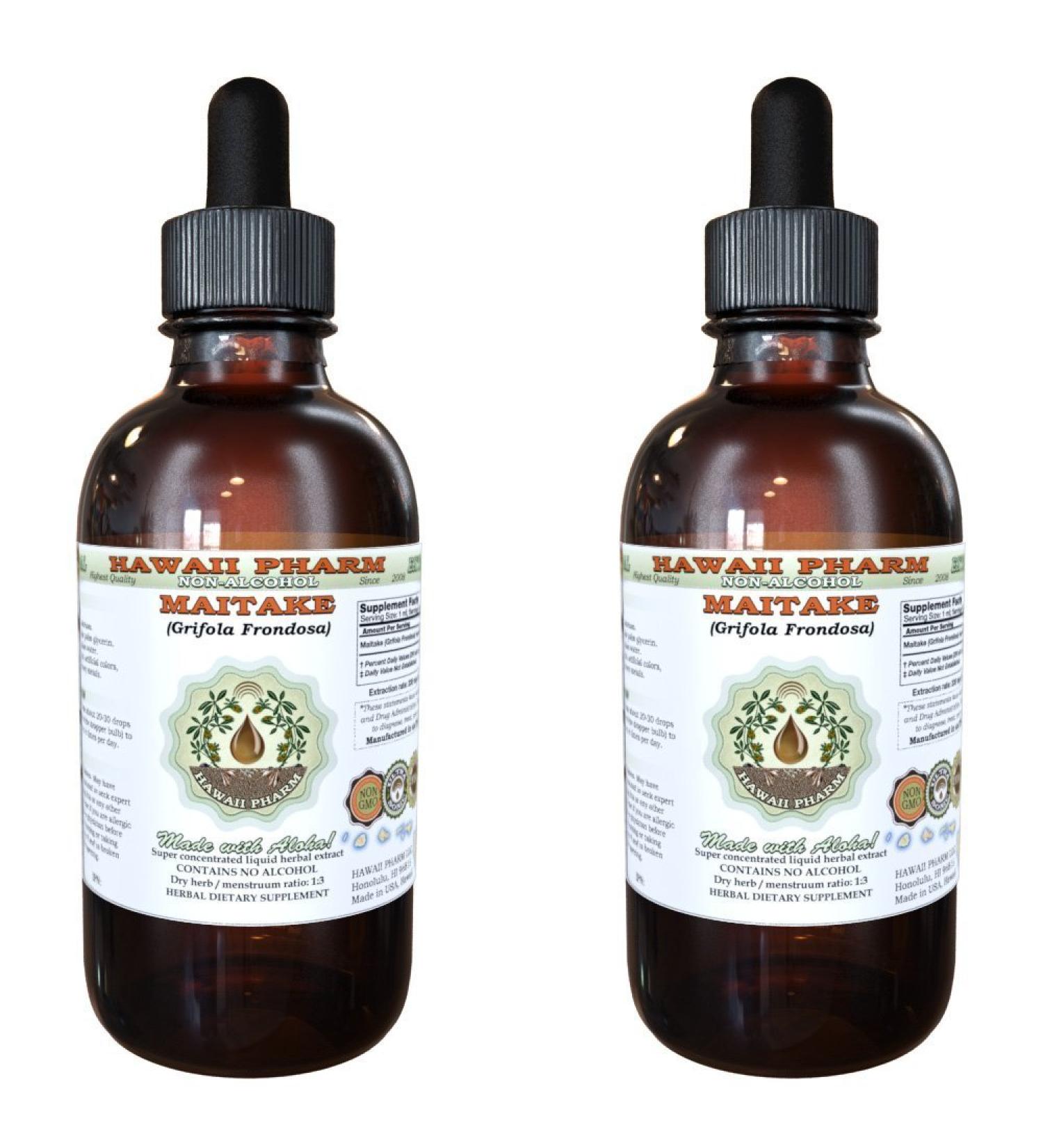 Maitake Alcohol-Free Liquid Extract Organic Maitake (Grifola Frondosa) Dried Mushroom Glycerite Natural Herbal Supplement Hawaii Pharm USA 2x2 oz 4 Fl Oz (Pack of 1) - Buy Online on GoSupps.com