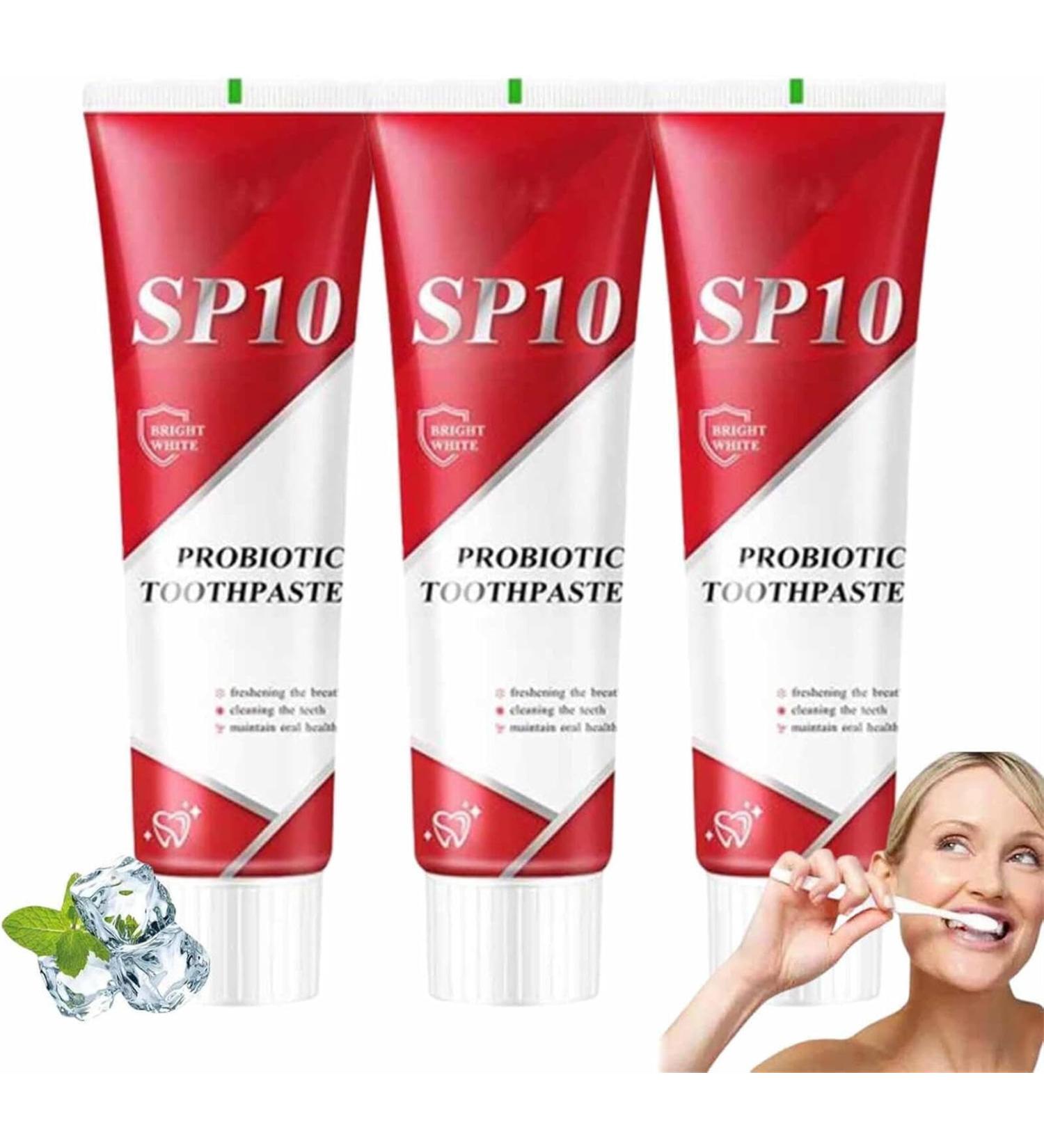 PAXLBF Probiotic Toothpaste Sp-10 Whitening Toothpaste Sp-10 Brightening and Anti-Stain Toothpaste Deep Cleaning Toothpaste for Oral Care Fresh Breath - Buy Online on GoSupps.com