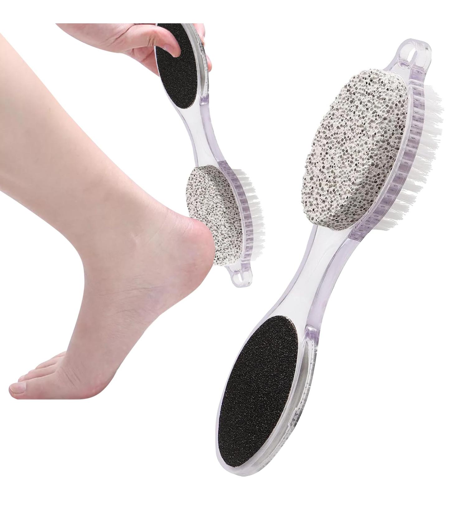 Pumice Stone 4-in-1 Foot Scrubber for Dead Skin, Corns, and Calluses - Hand and Foot Care Tool for Removing Cracked Heels and Thick Calluses - Wet and Dry Feet Care - Buy Online on GoSupps.com