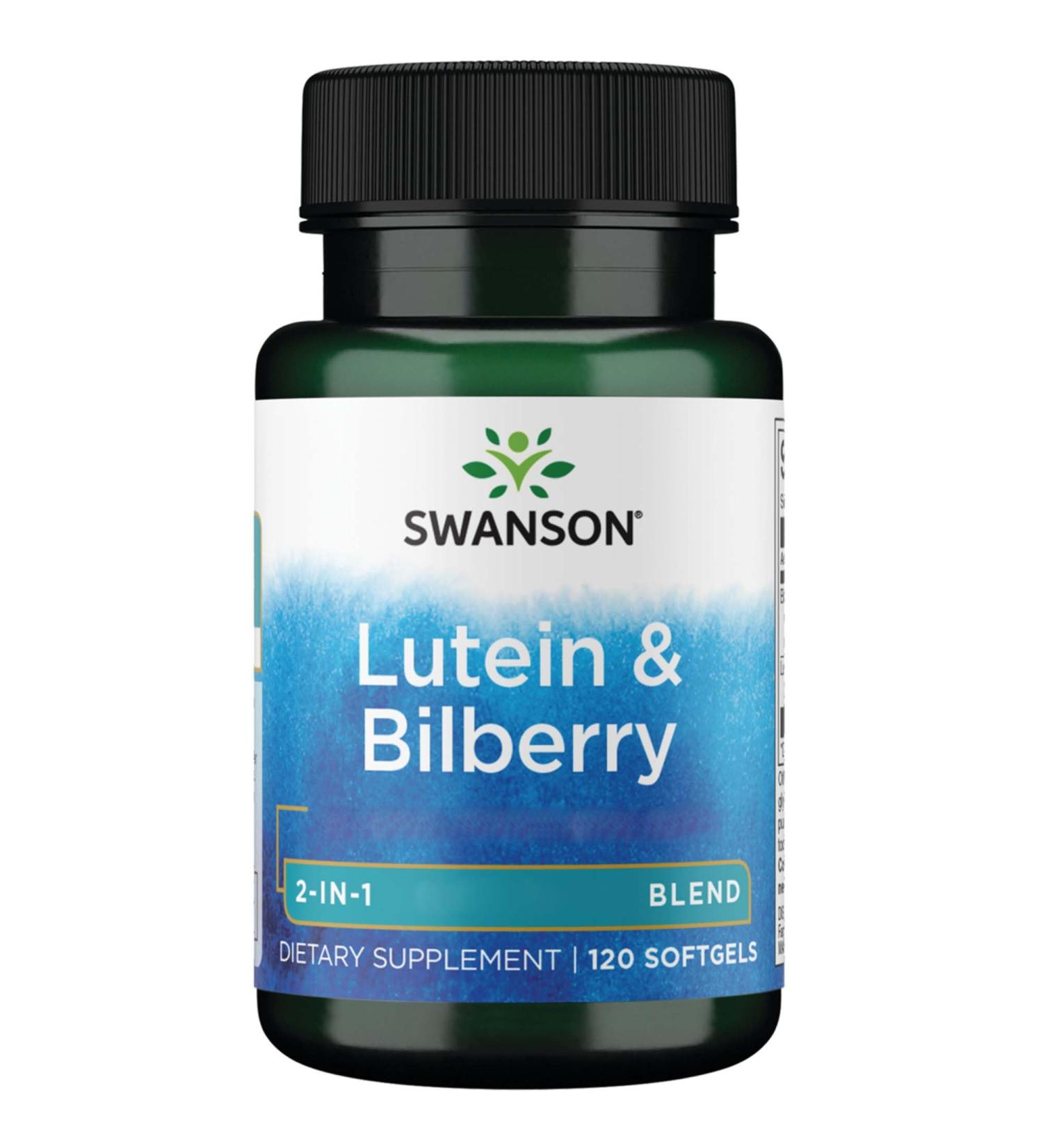 Buy Swanson Lutein & Bilberry 120 Softgels - High Dosage Gluten Free Laboratory Tested for Eye Health - International Shipping Available - Buy Online on GoSupps.com
