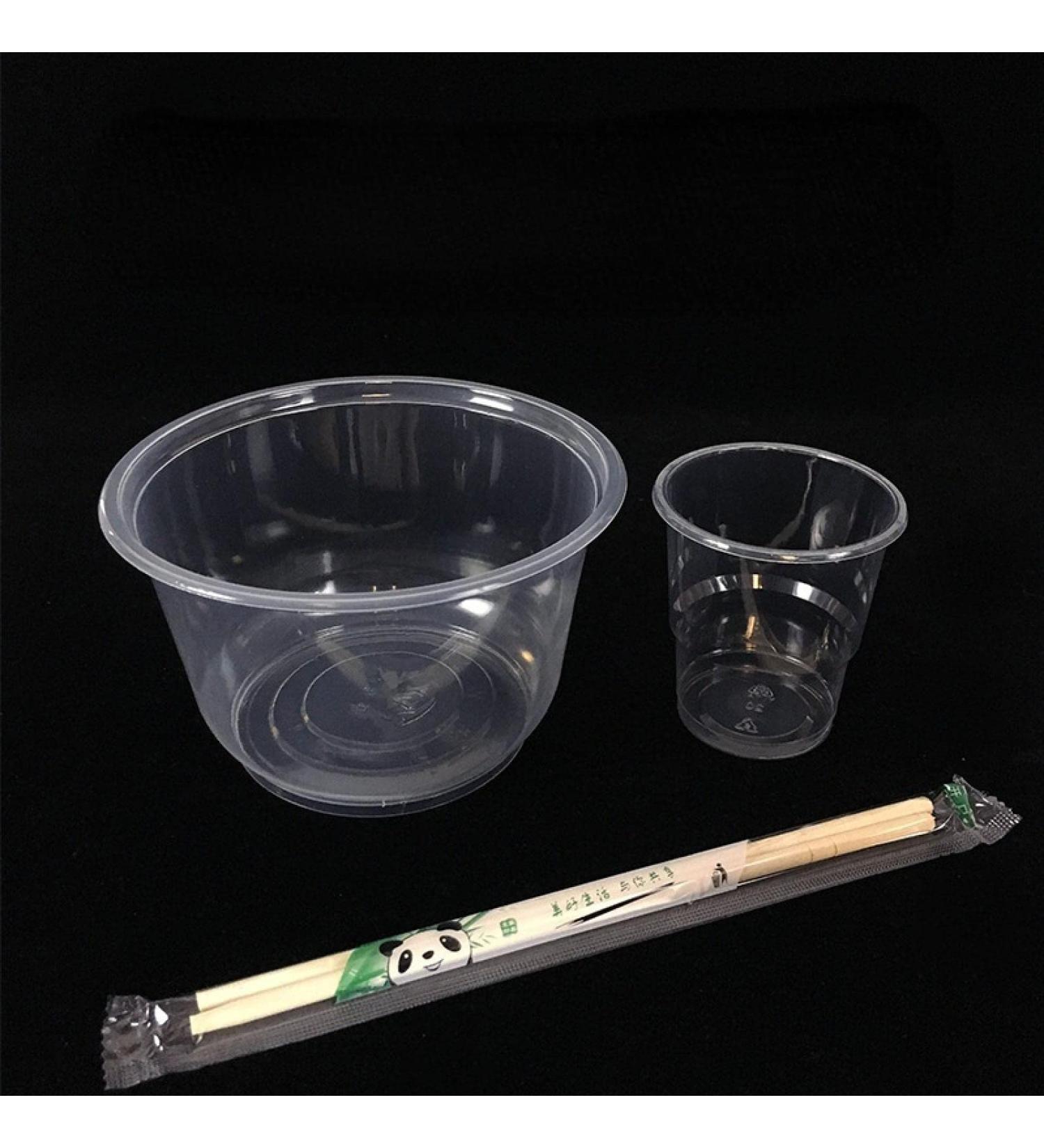 Disposable Tableware Bowls and Chopsticks Spoons Chopsticks Cups Four Piece Set of Plastic Tableware Healthy and Simple Tableware 999bowls+Chopsticks+Cups 100 - Buy Online on GoSupps.com