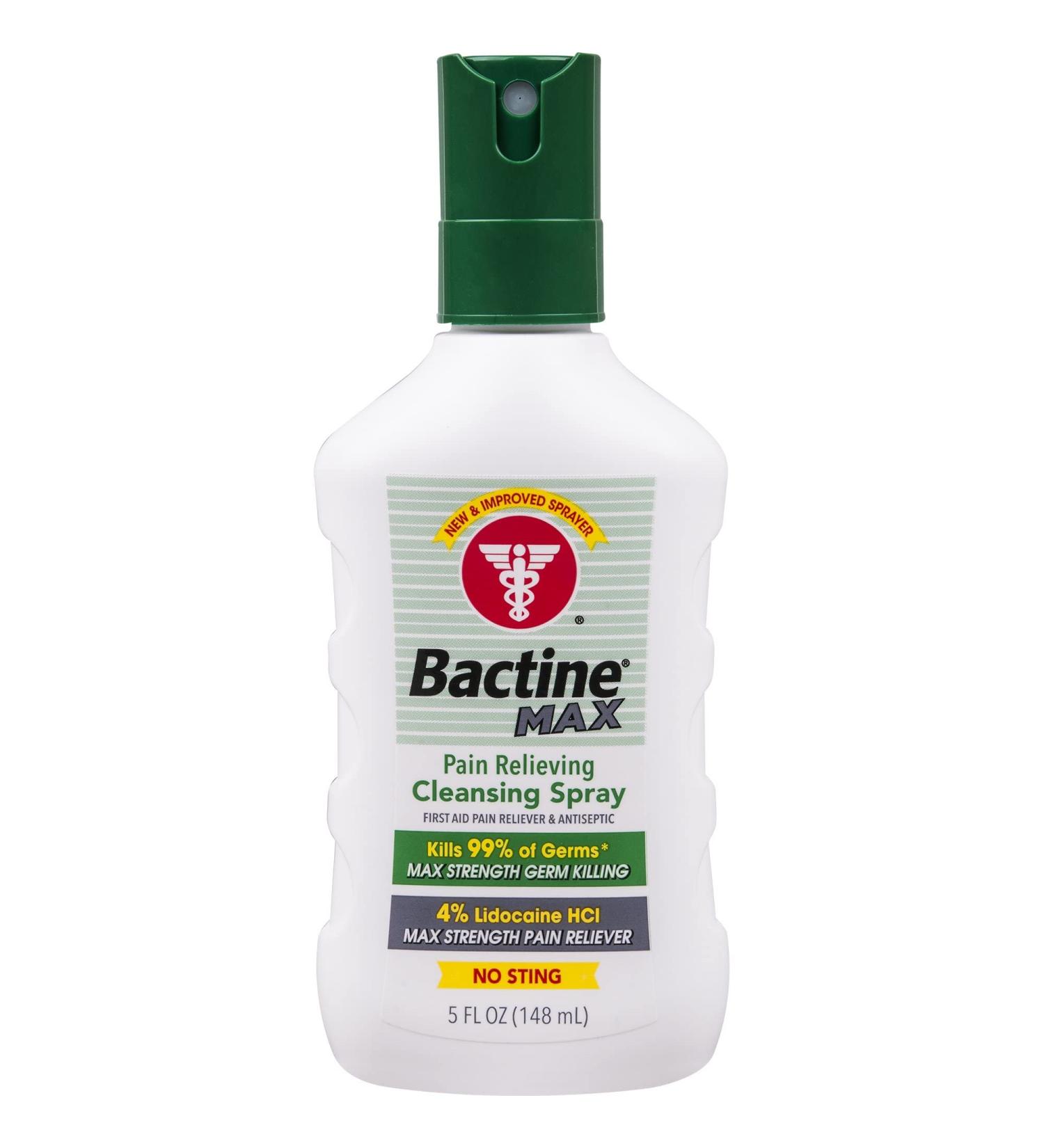 Bactine MAX Cleansing Spray with 4% Lidocaine 5 Ounce (Pack of 2) - Buy Online on GoSupps.com