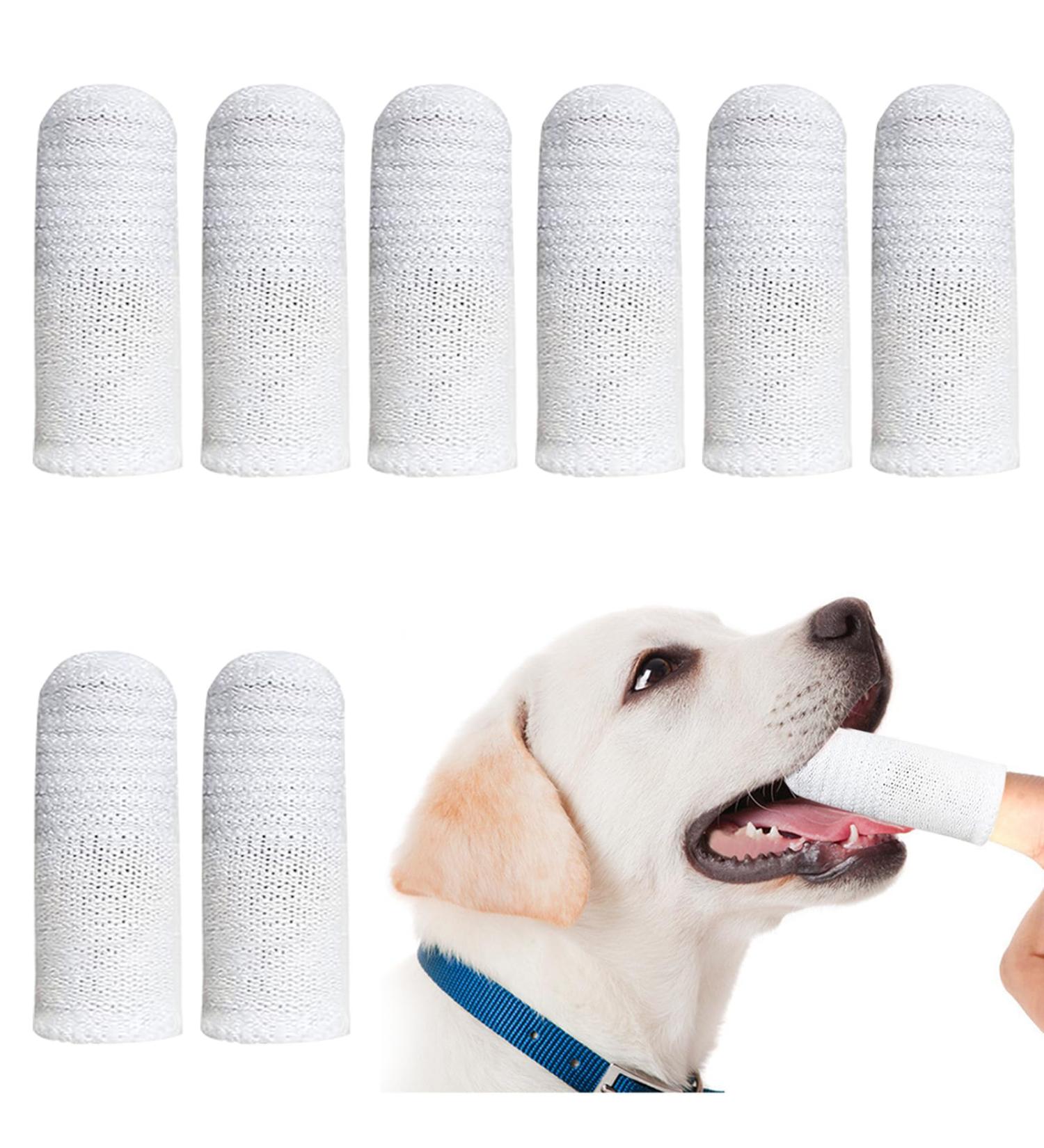 8 Pack Reusable Dog Toothbrush Fingerlings - Anti-Plaque Pet Dental Care | Efficient & Clean Finger Toothbrush for Dogs - Buy Online on GoSupps.com