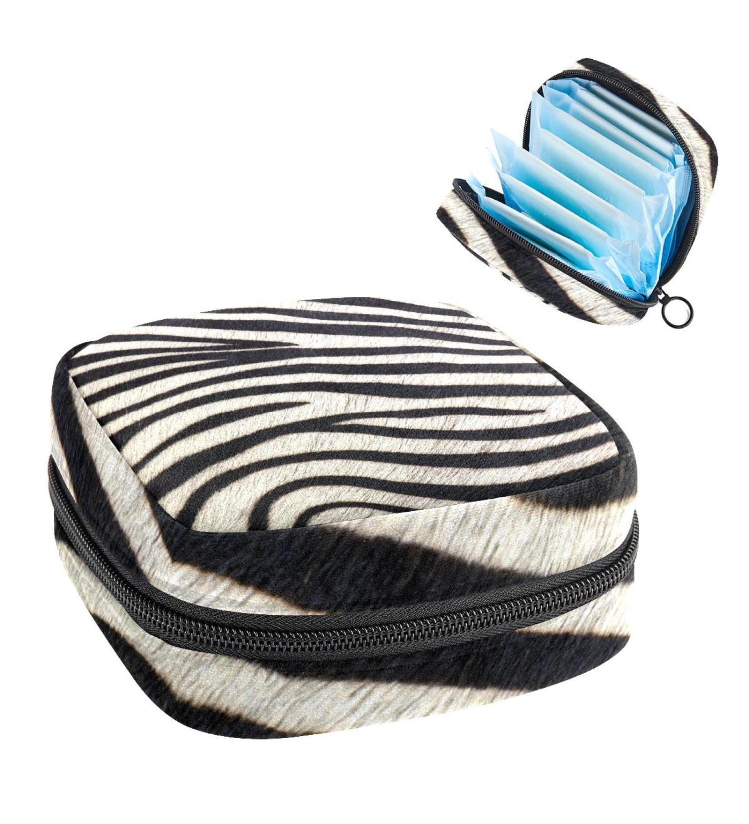 GIAPB Zebra Print Period Bag | Sanitary Napkin & Makeup Storage Pouch Color4127 - Buy Online on GoSupps.com