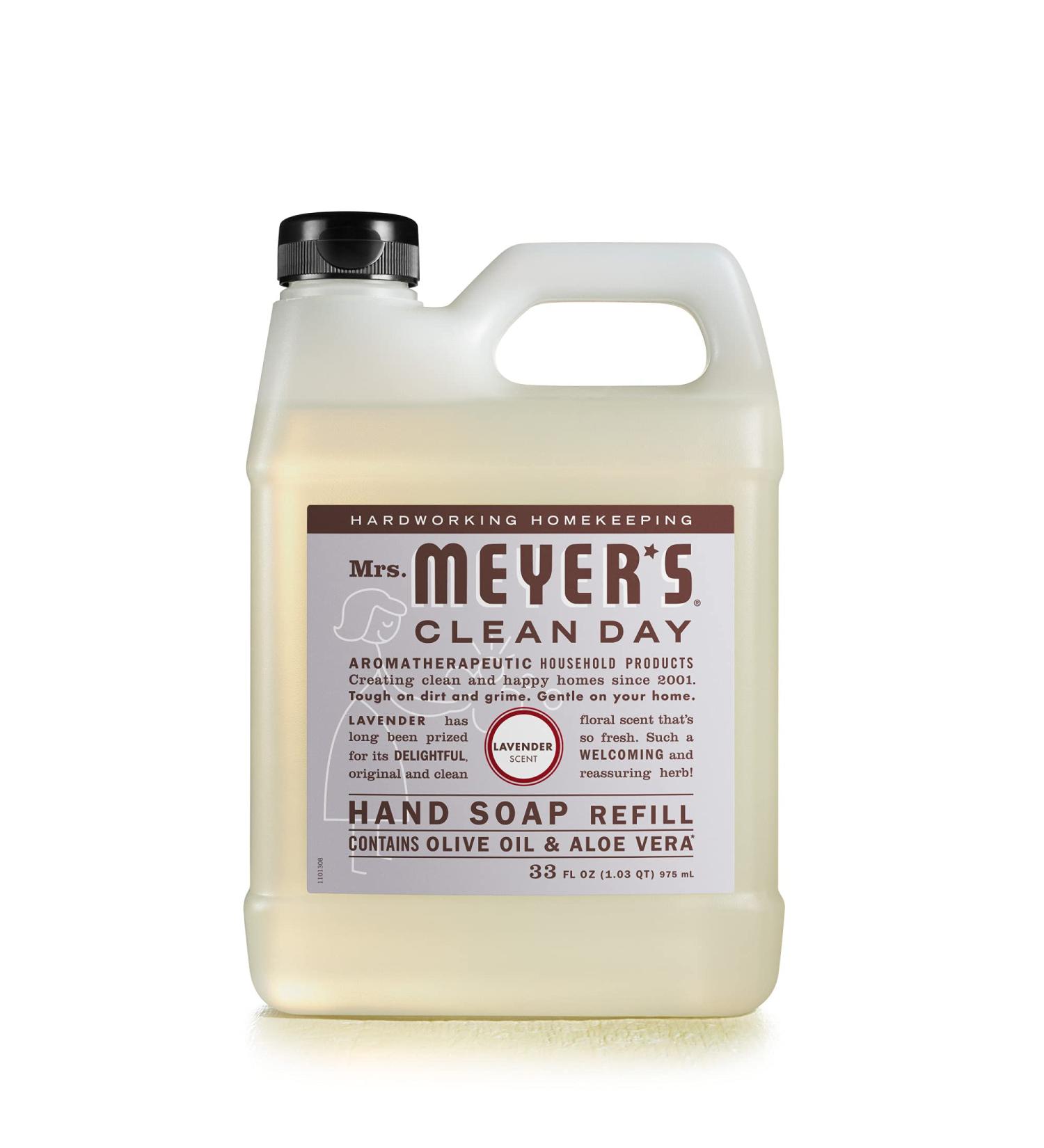 Mrs. Meyer's Hand Soap Refill  Made with Essential Oils  Biodegradable Formula  Lavender  33 fl. oz - Buy Online on GoSupps.com
