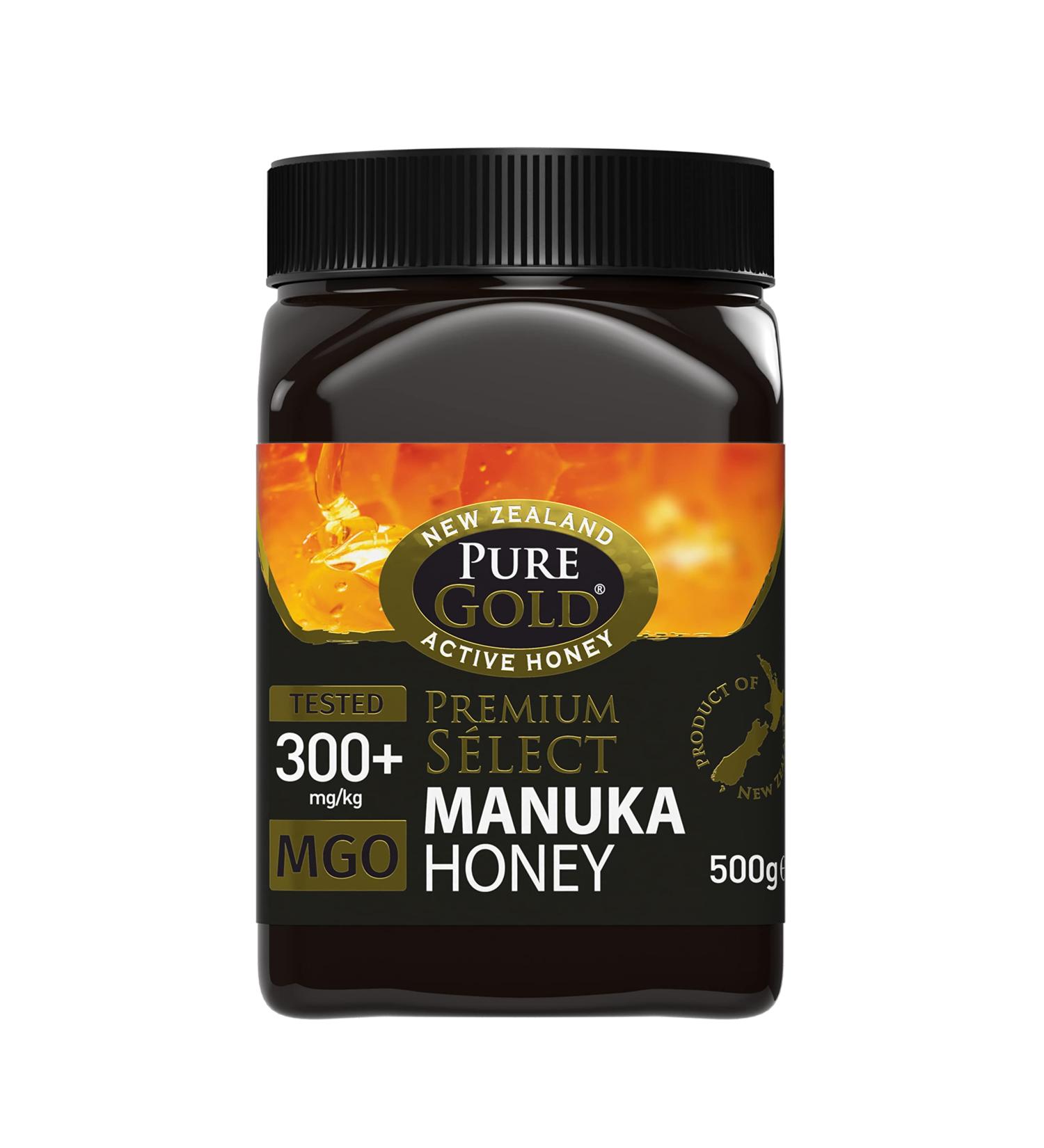 Certified Pure Gold Premium Manuka Honey 300+ MGO - 500g (Pack of 1) - Buy Online on GoSupps.com