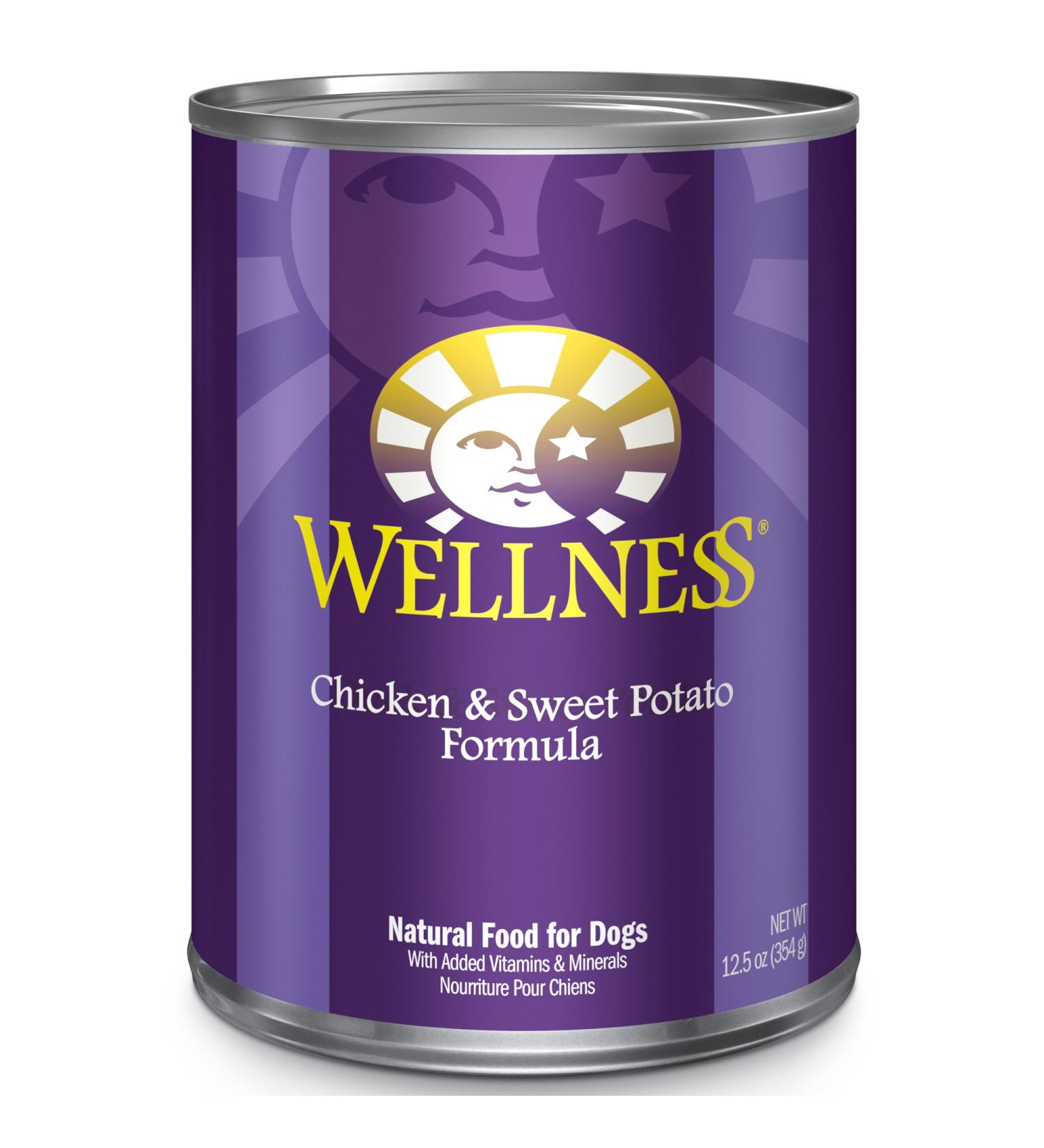 Wellness Complete Health Natural Wet Dog Food - Chicken & Sweet Potato (12.5 oz, Pack of 12) - Buy Online on GoSupps.com