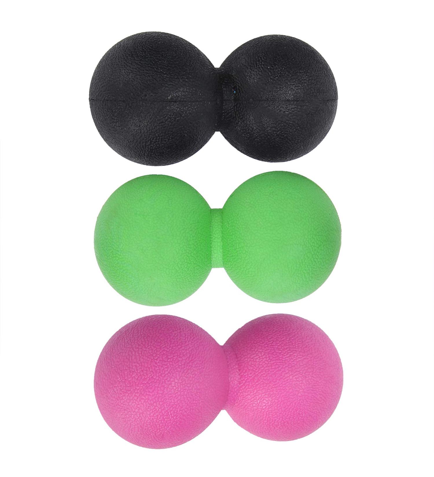 Verdant Touch TPR Massage Ball Set Yoga & Fitness Muscle Relaxation Tool in Black Rose & Green - Buy Online on GoSupps.com