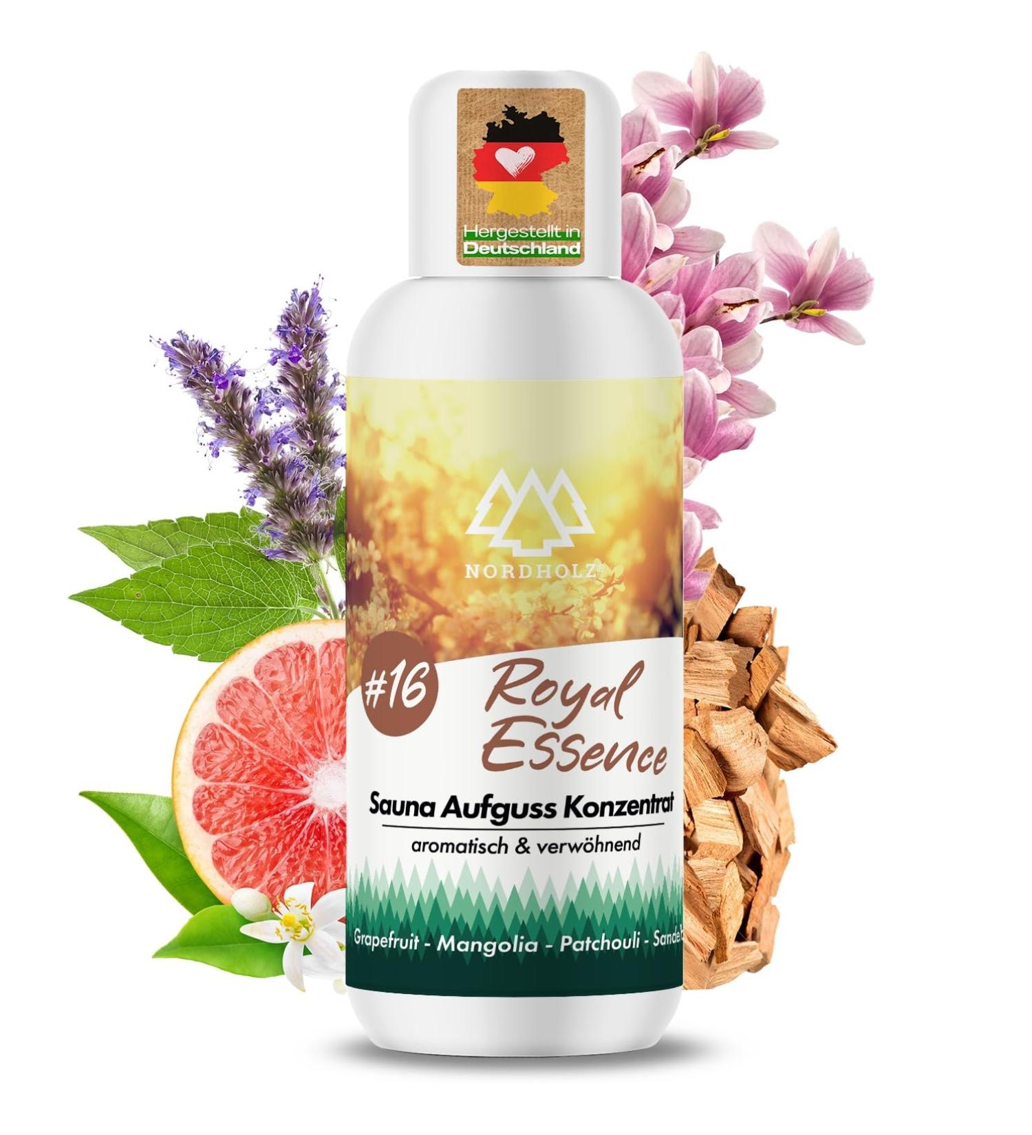 Nordholz Sauna Infusion - 48 Varieties | #16 Royal Essence | Natural Sauna Fragrance for Relaxation & Intensive Moments | Premium Sauna Accessories - Buy Online on GoSupps.com
