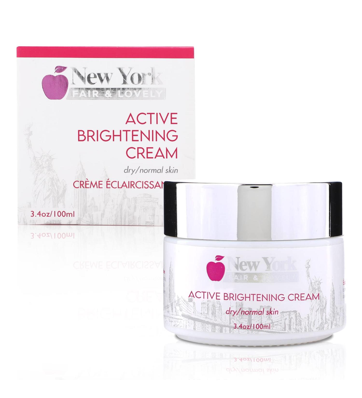 New York Fair & Lovely Active Brightening Cream - 100ml / 3.4 fl oz - For: Face Body Neck Knees Hands Armpit - Buy Online on GoSupps.com