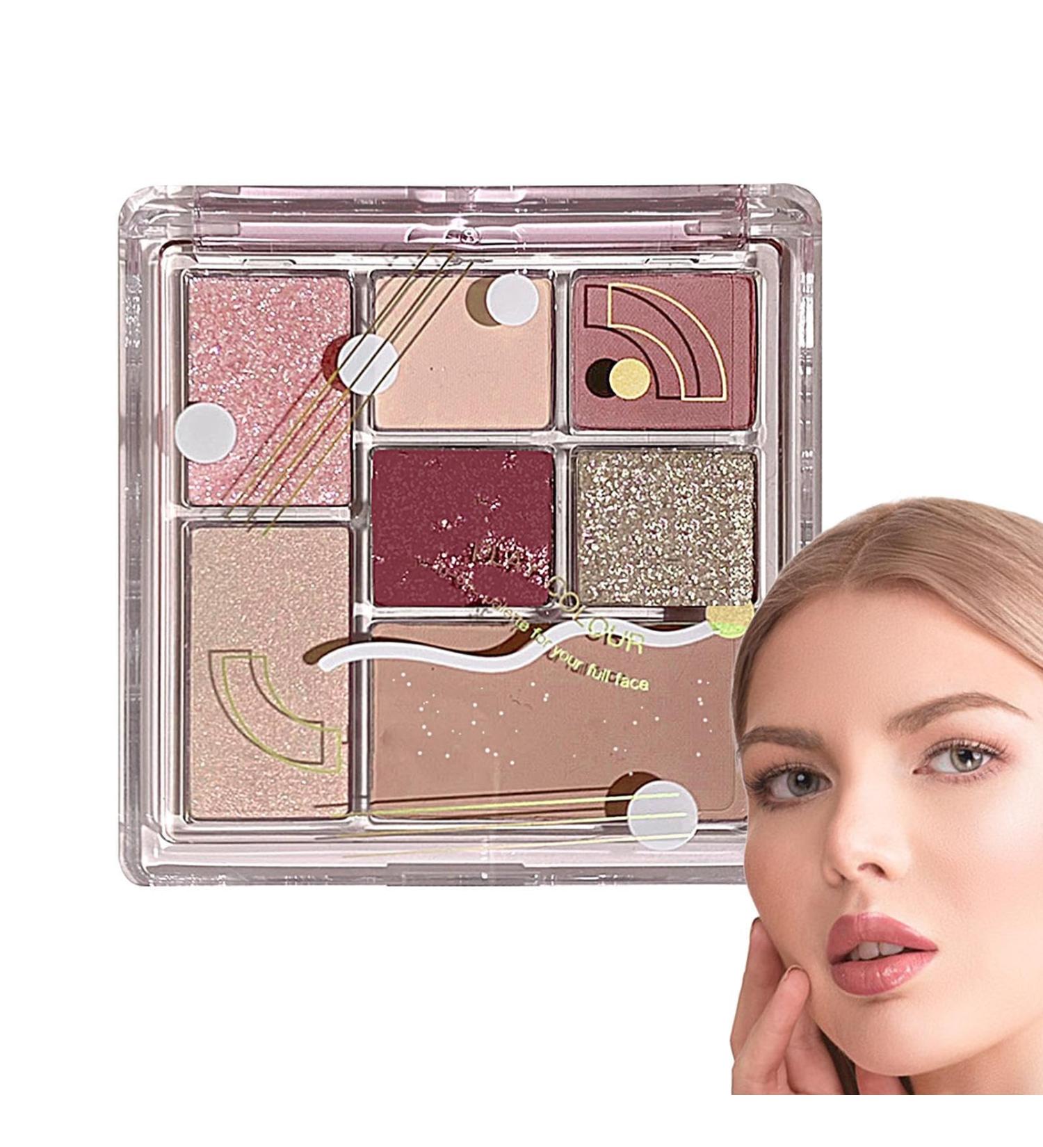 Eyeshadow Palette Neutral 7 Colors Blendable Bright Makeup Palette | Professional Beauty Makeup Highly Pigmented Eye Shadow Pallete for Different Makeup Dtt No. 04 Temperament Purple Brown - Buy Online on GoSupps.com