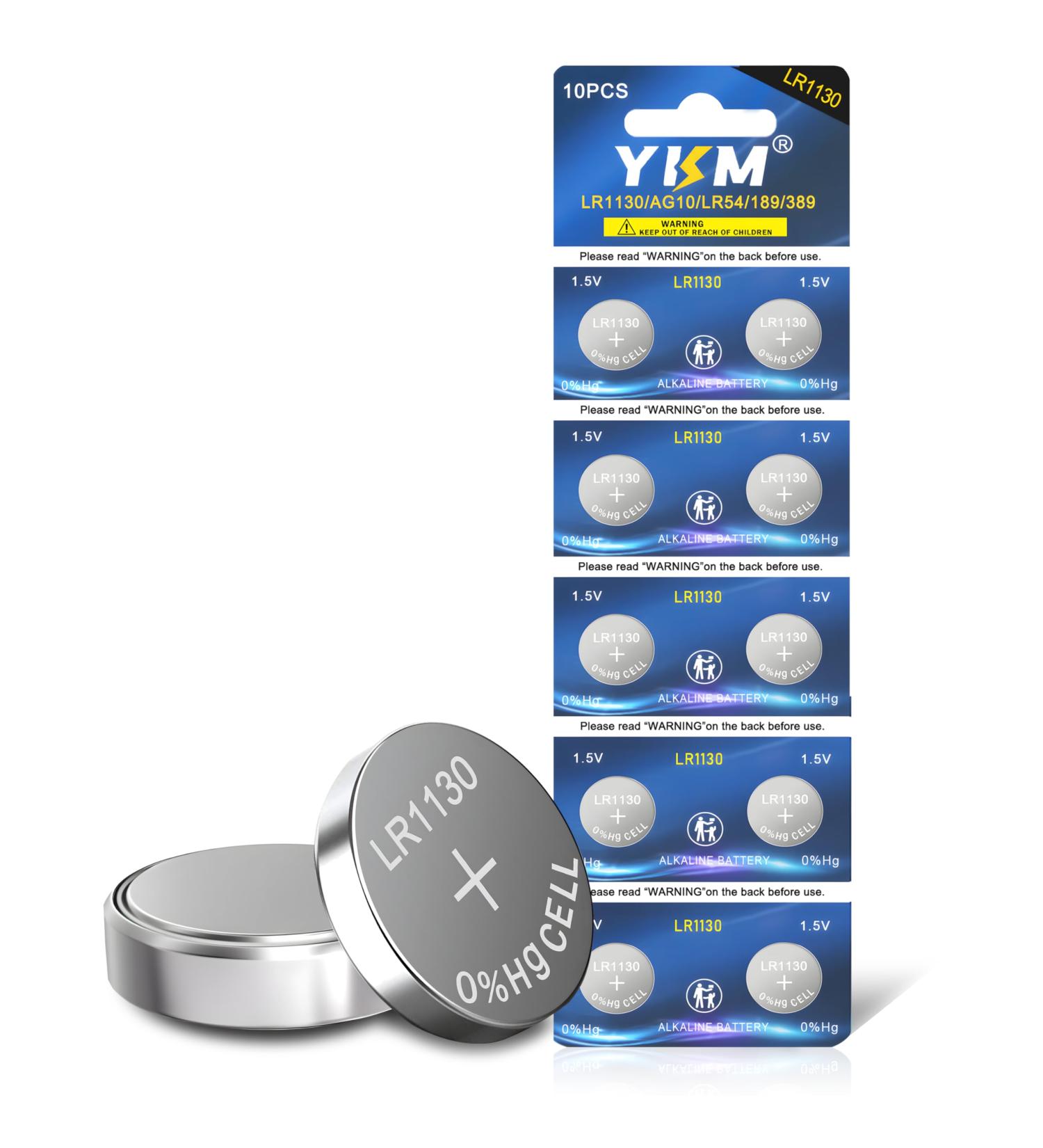 Buy YKM 10 Pack LR1130 AG10 Alkaline Batteries - Ideal for Calculators & Watches | International Shipping - Buy Online on GoSupps.com
