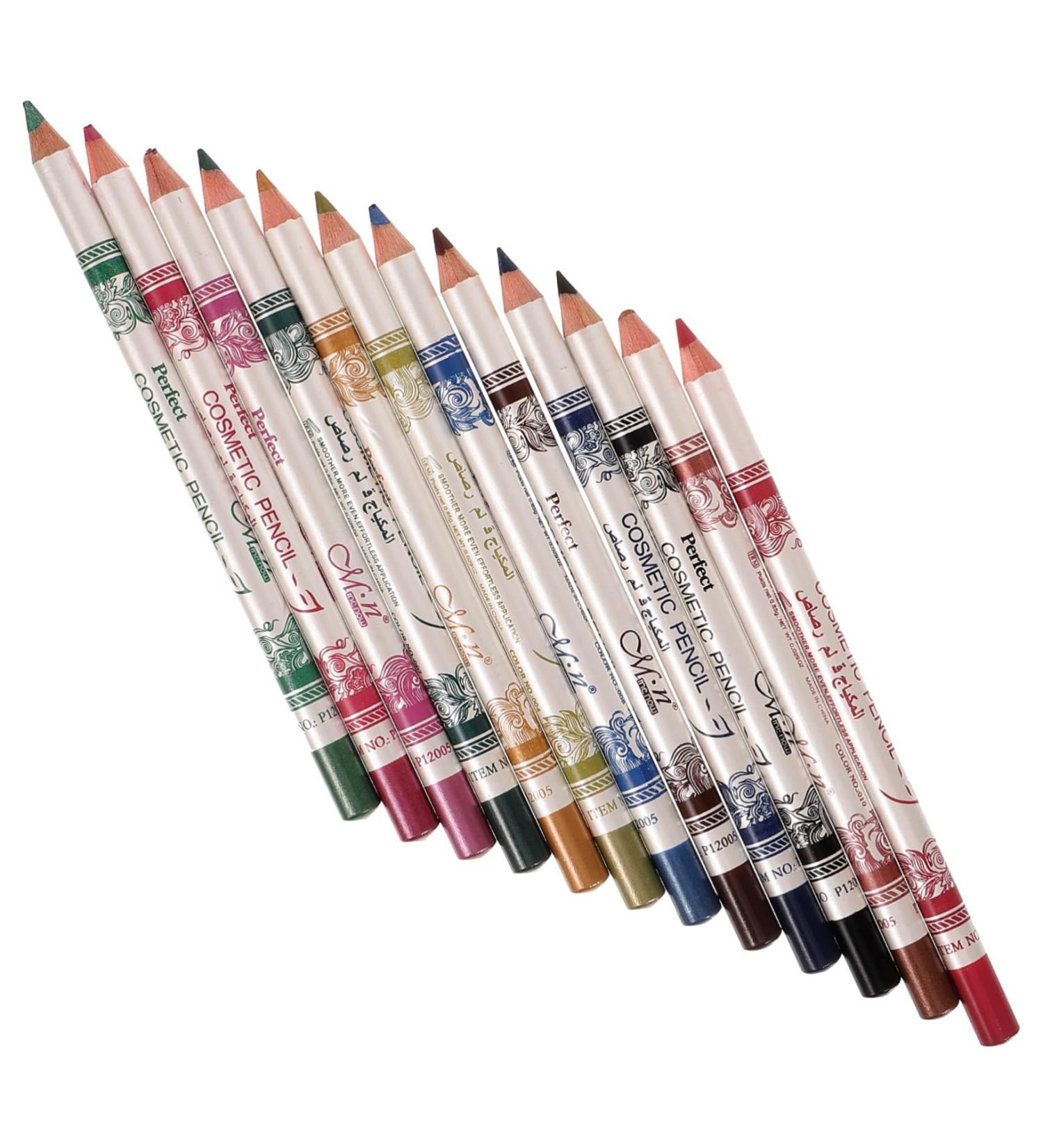 FRCOLOR 36 Pieces 12 Different Colors Eyebrow Pencil Makeup Pen Eyeliner Lipliner mediumx3pcs as shownx3pcs - Buy Online on GoSupps.com