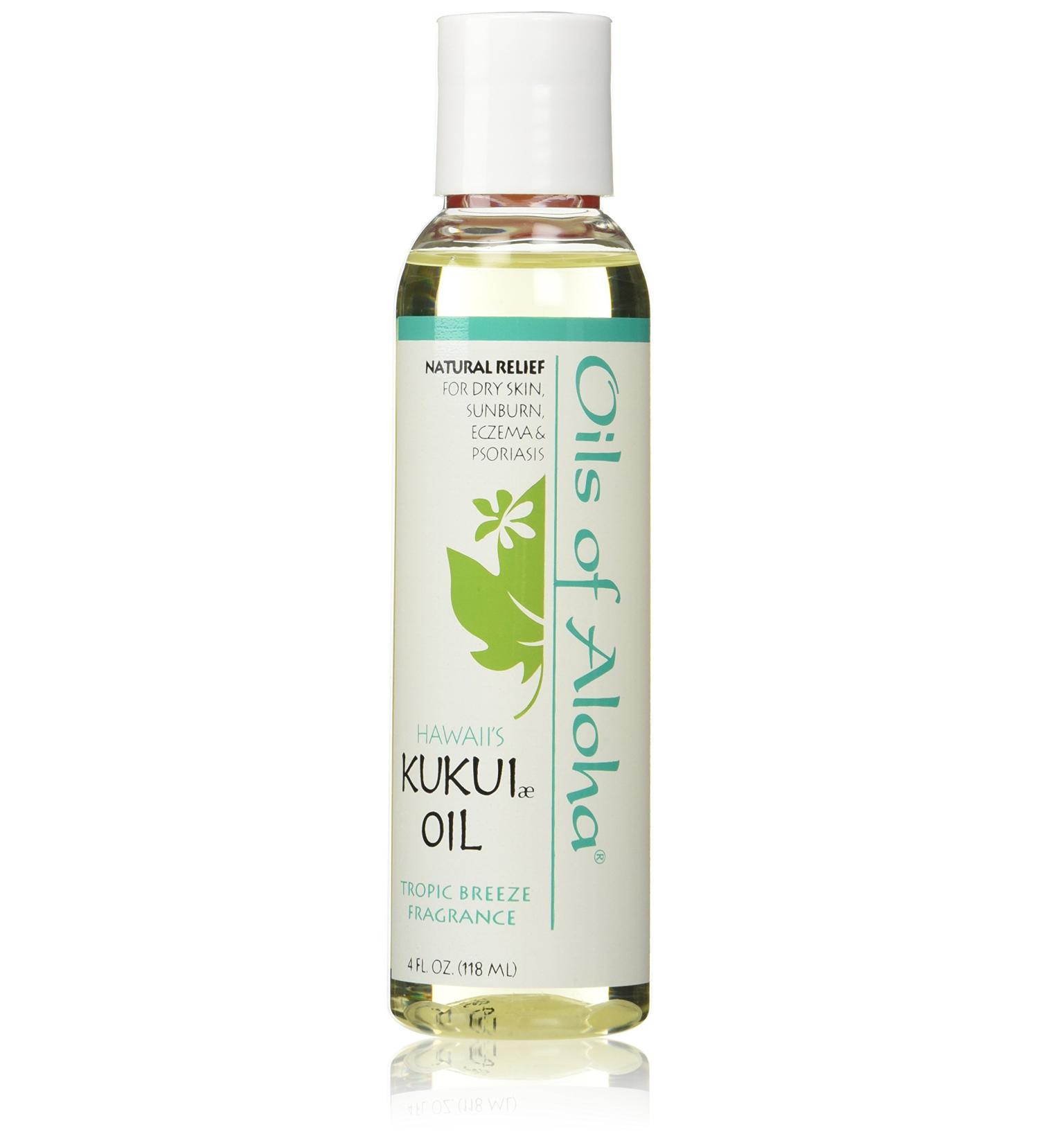 Oils of Aloha Hawaii Kukui Nut Oil with Tropic Breeze Fragrance 4 oz - Pure Hawaiian Skin Care - Buy Online on GoSupps.com