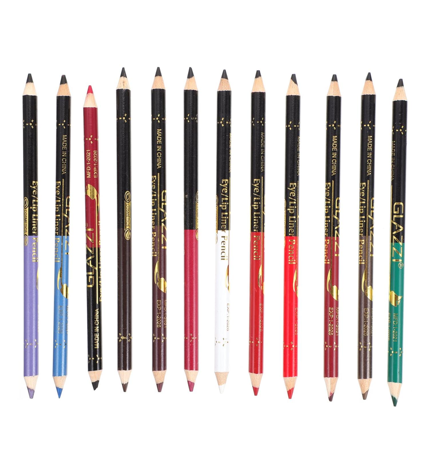 WOONEKY 24 Pcs Lip Liner Eyeliner Eyebrow Pen Waterproof Lip Liner Make up Pen Lip Pencil Wooden - Buy Online on GoSupps.com