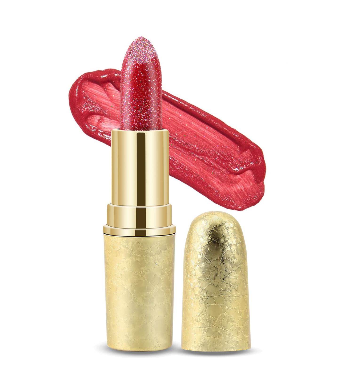 Boobeen Glitter Lipstick: Hydrating Metallic Lip Color for Women and Girls - Sparkling Shine, Nonstick Formula - Highly Pigmented & Long-Lasting - Buy Online on GoSupps.com