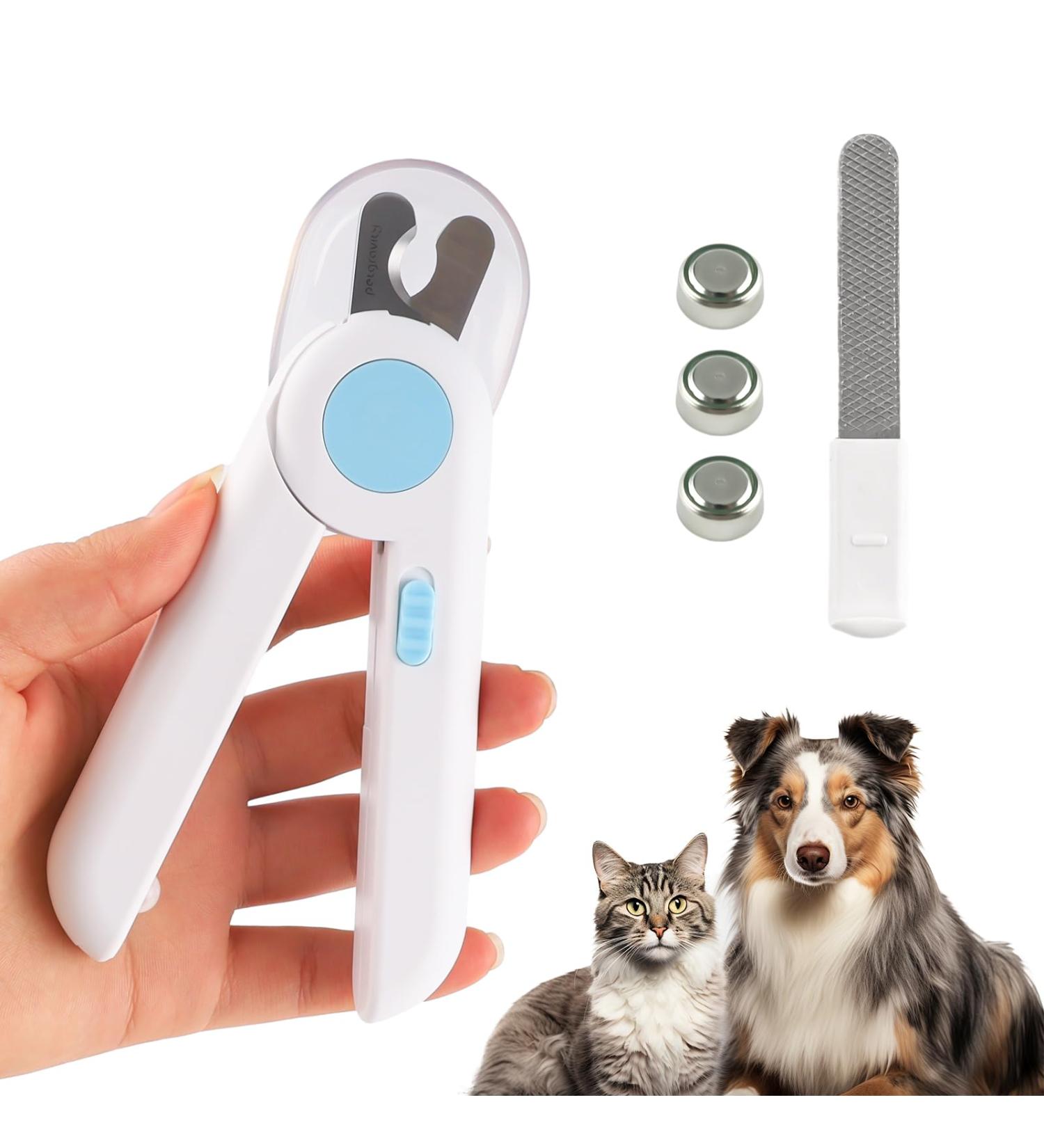 Famini 2-in-1 Nail Clippers with LED Light for Dogs & Cats | Claw Scissors Nail Files & Protective Spray | International Shipping - Buy Online on GoSupps.com