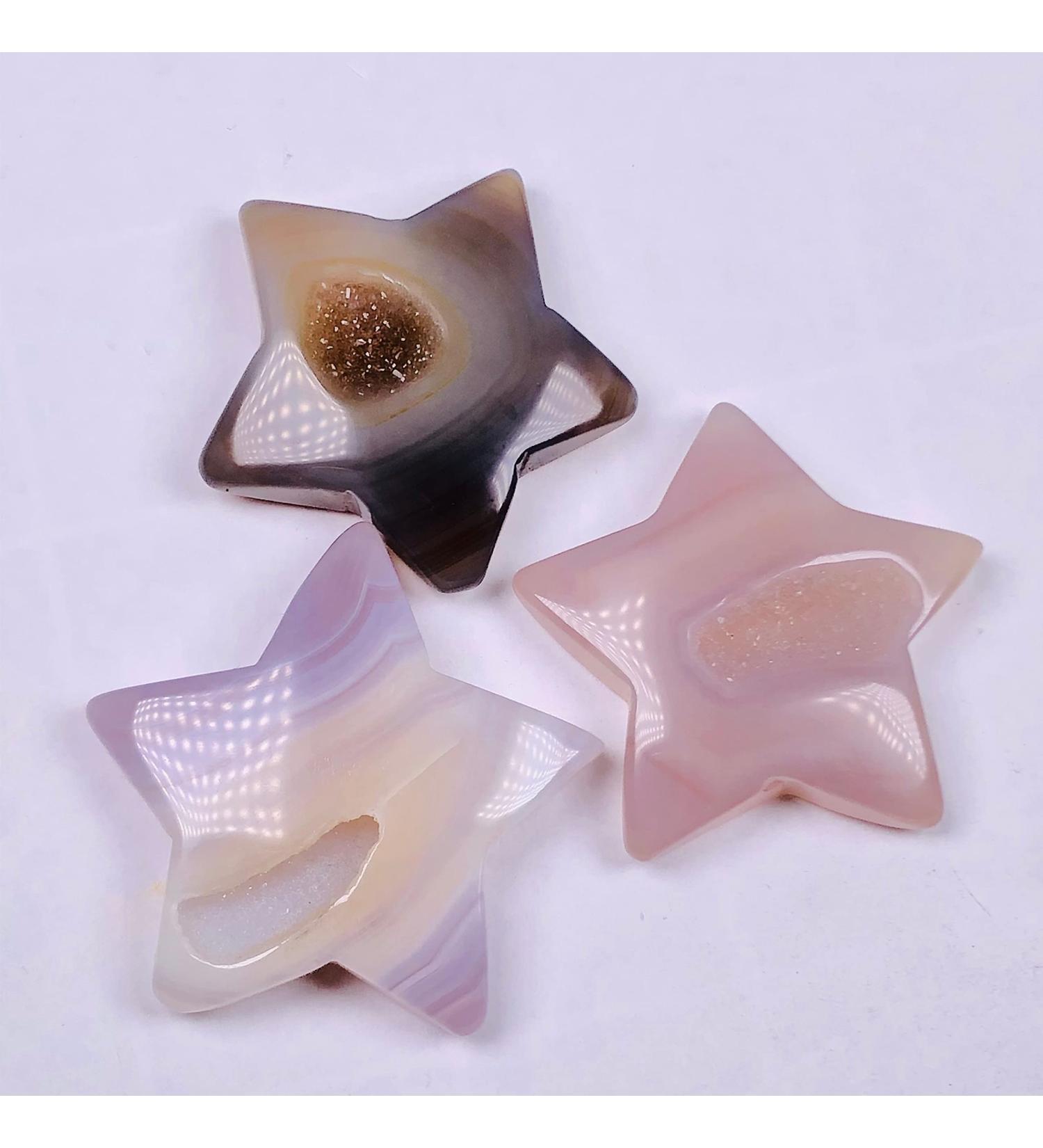 Home Decoration Natural Agate Pentacle Geode Crystal Rock Specimen Reiki for Decor Stones kaixun (Color : Randomly Send Size : 3 Pieces) 3 pieces Randomly Send - Buy Online on GoSupps.com