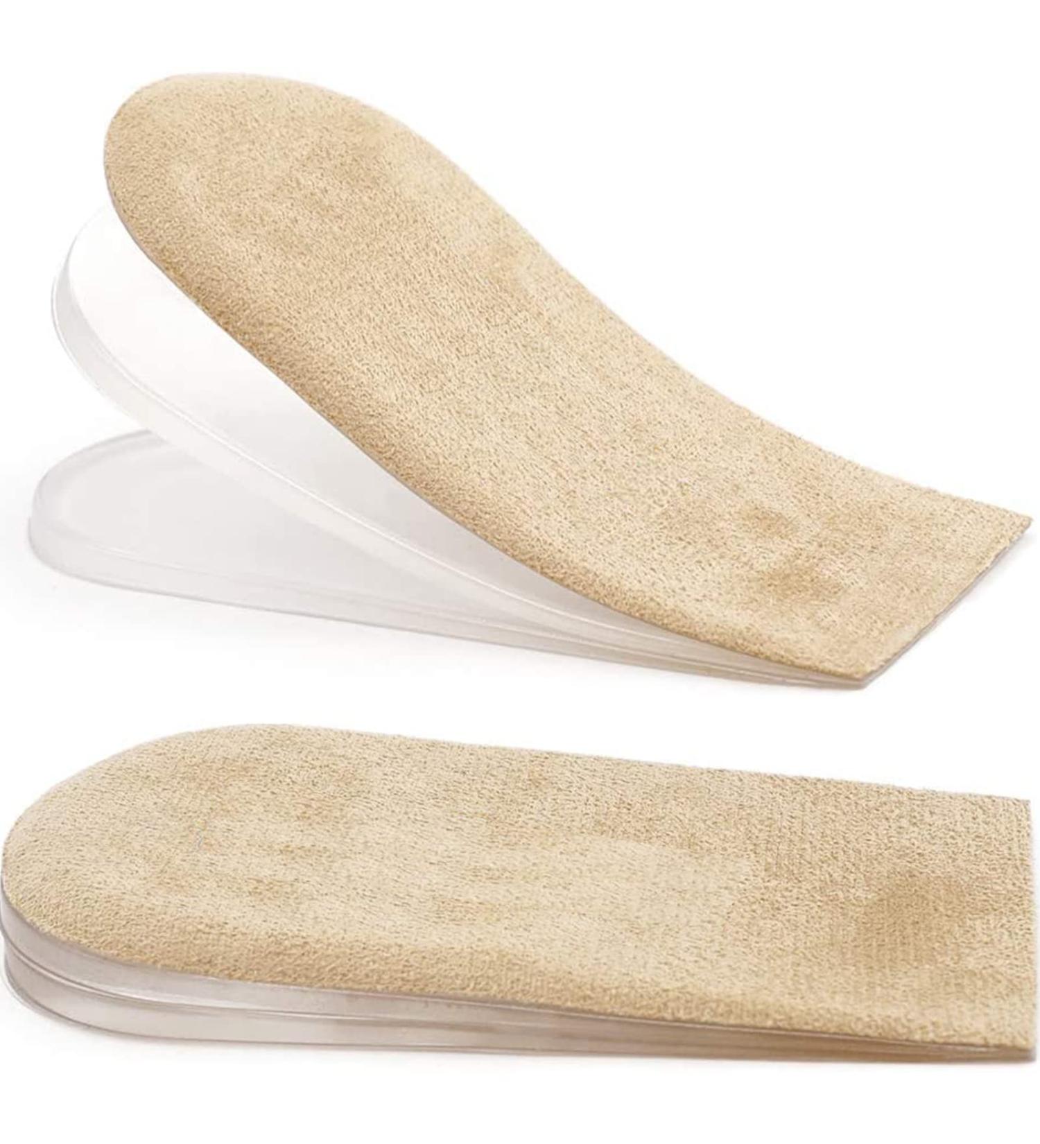 PrettSole 5mm-15mm Heel Lifts (Large) - Height Increase Insoles for Leg Length Discrepancy - Shoe Inserts for Men - 1 Pair - Buy Online on GoSupps.com