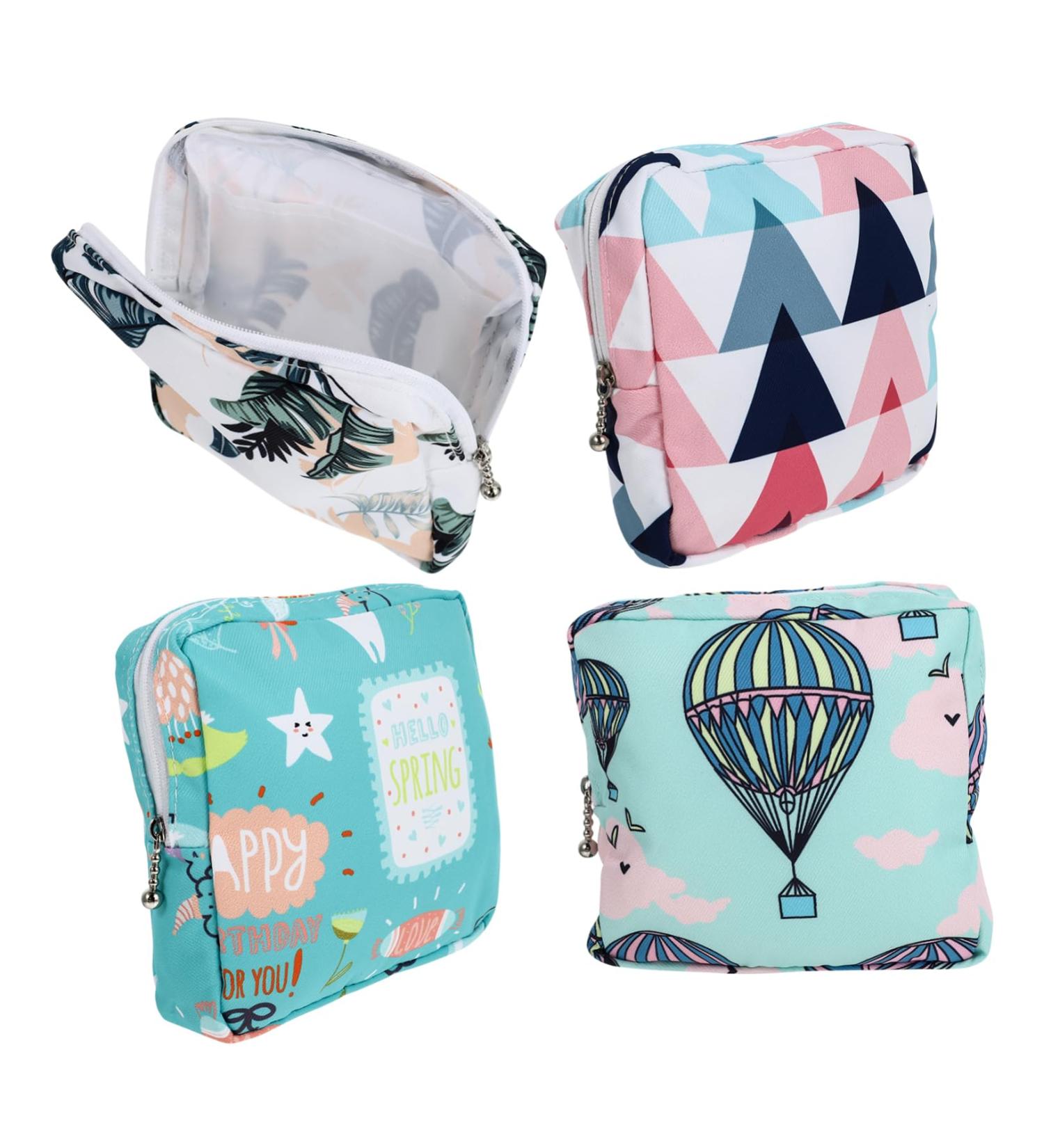 Hemoton 4pcs Sanitary Napkin Storage Bag Set | Travel Makeup Wallet | Menstrual Pad Holder Pouch | Nursing Pad Organizer - Buy Online on GoSupps.com