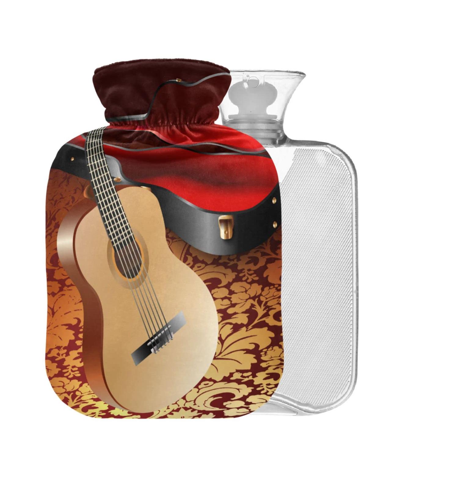 Heat Bottle for Guitarists - BPA-Free 1L Warming Bag with Cover for Pain Relief Headaches & Neck Comfort - Buy Online on GoSupps.com