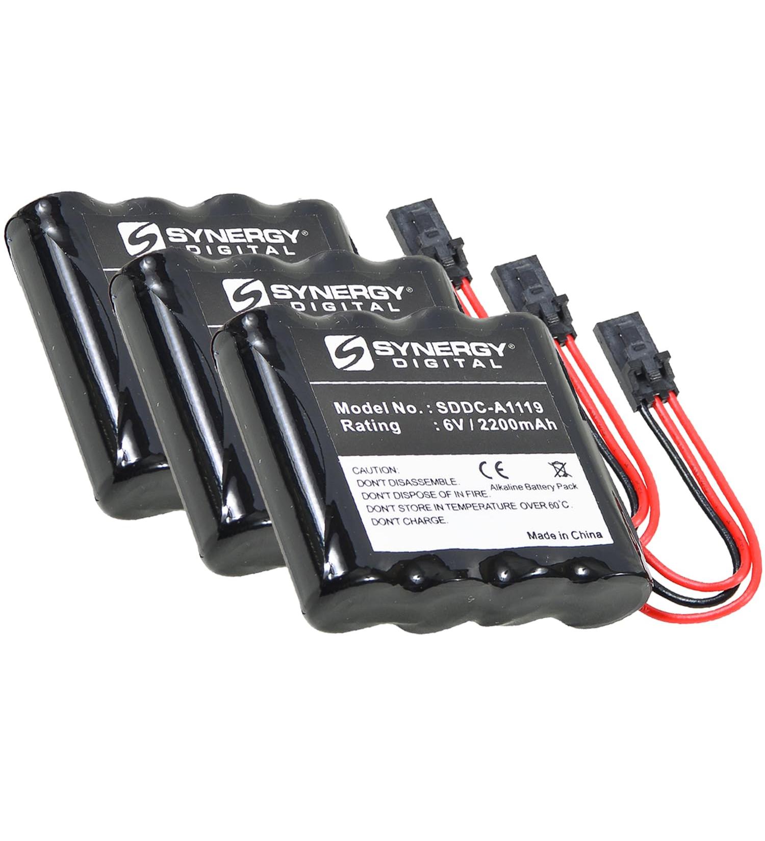 Synergy Digital Door Lock Batteries for Stanley Security Systems 1003 | 6V 2200 mAh | Combo-Pack of 3 DL-40 Alkaline Batteries - International Shipping Available - Buy Online on GoSupps.com