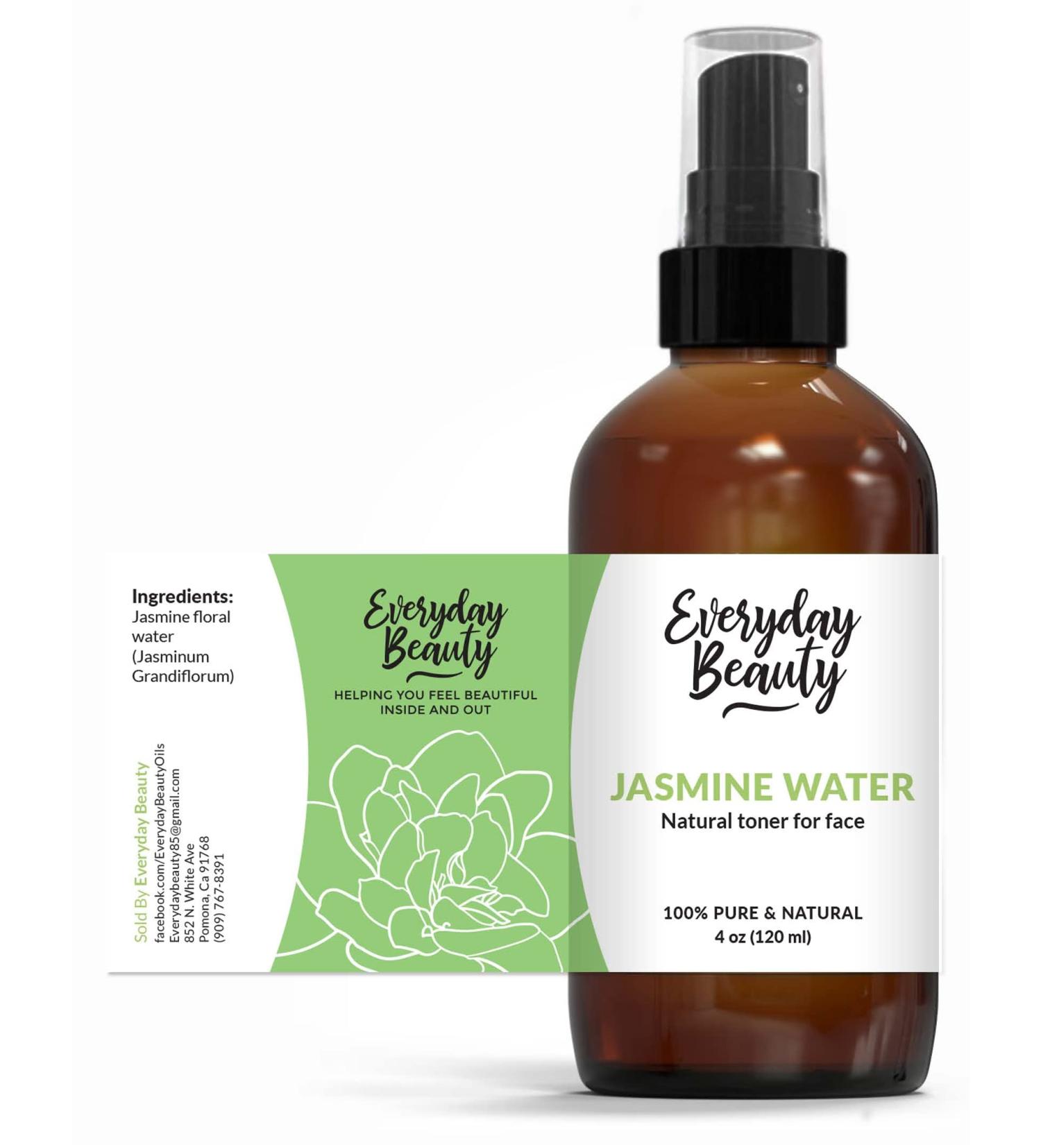 Jasmine Water Facial Toner - Hydrating Mist for Face & Hair - 100% Natural Jasmine Hydrosol 4oz - Buy Online on GoSupps.com
