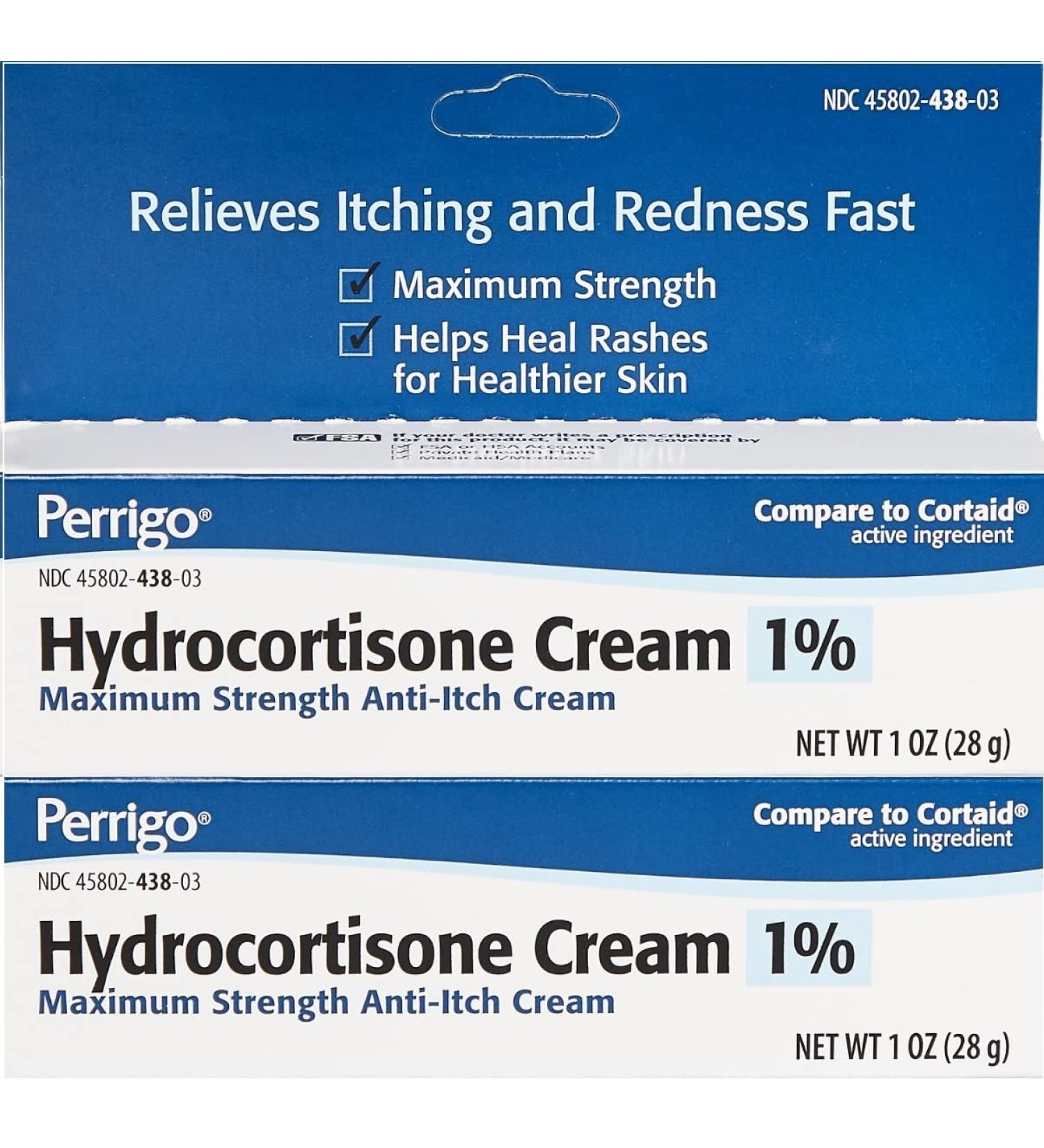Hydrocortisone Cream 1% - Fast Relief for Skin Irritation - Buy Online on GoSupps.com