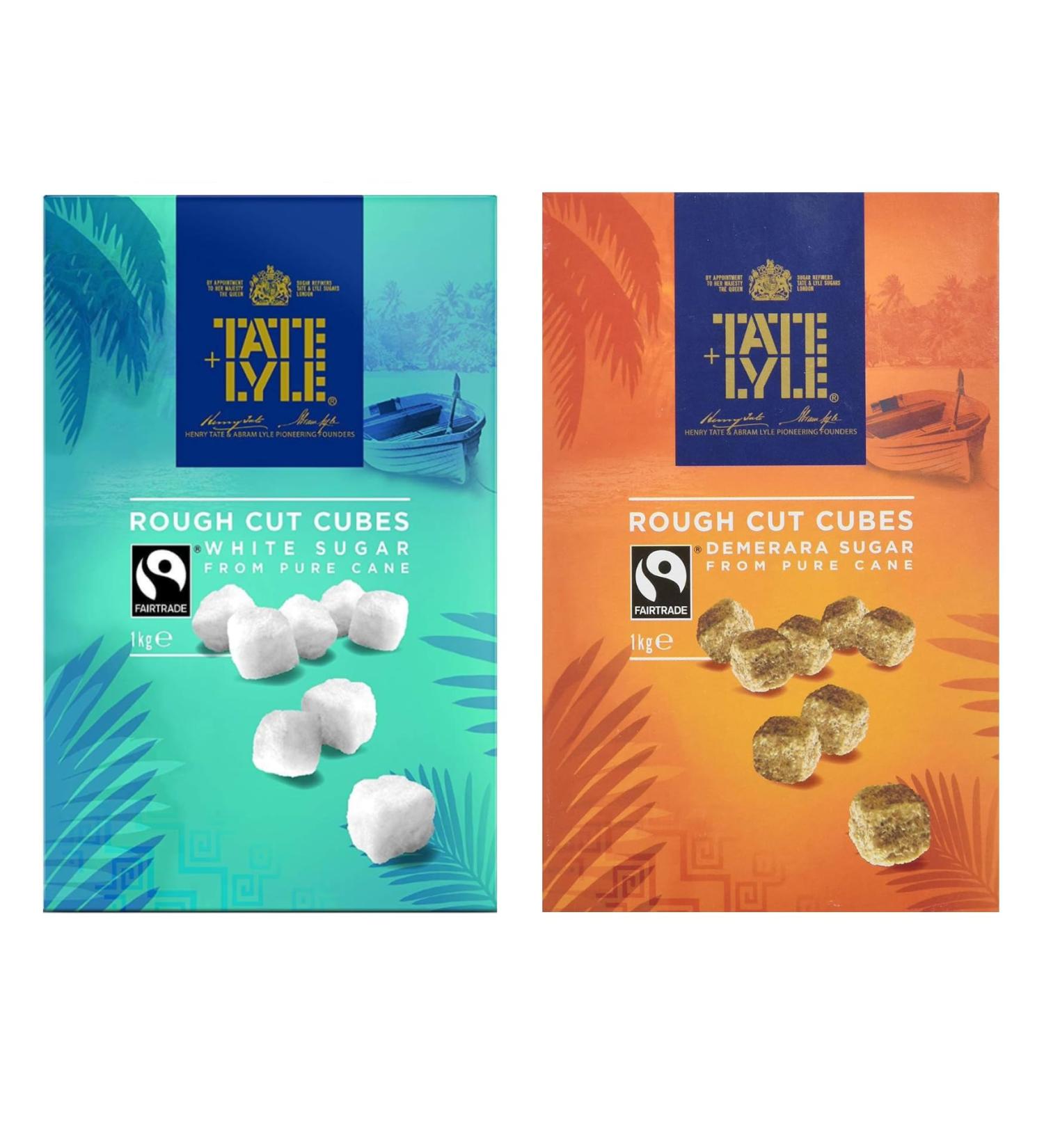 (T&L)-Tate and Lyle Fairtrade Demerara Rough Cut Sugar & Cubes White Sugar 1 Kg (Combo) 1 kg (Pack of 1) - Buy Online on GoSupps.com
