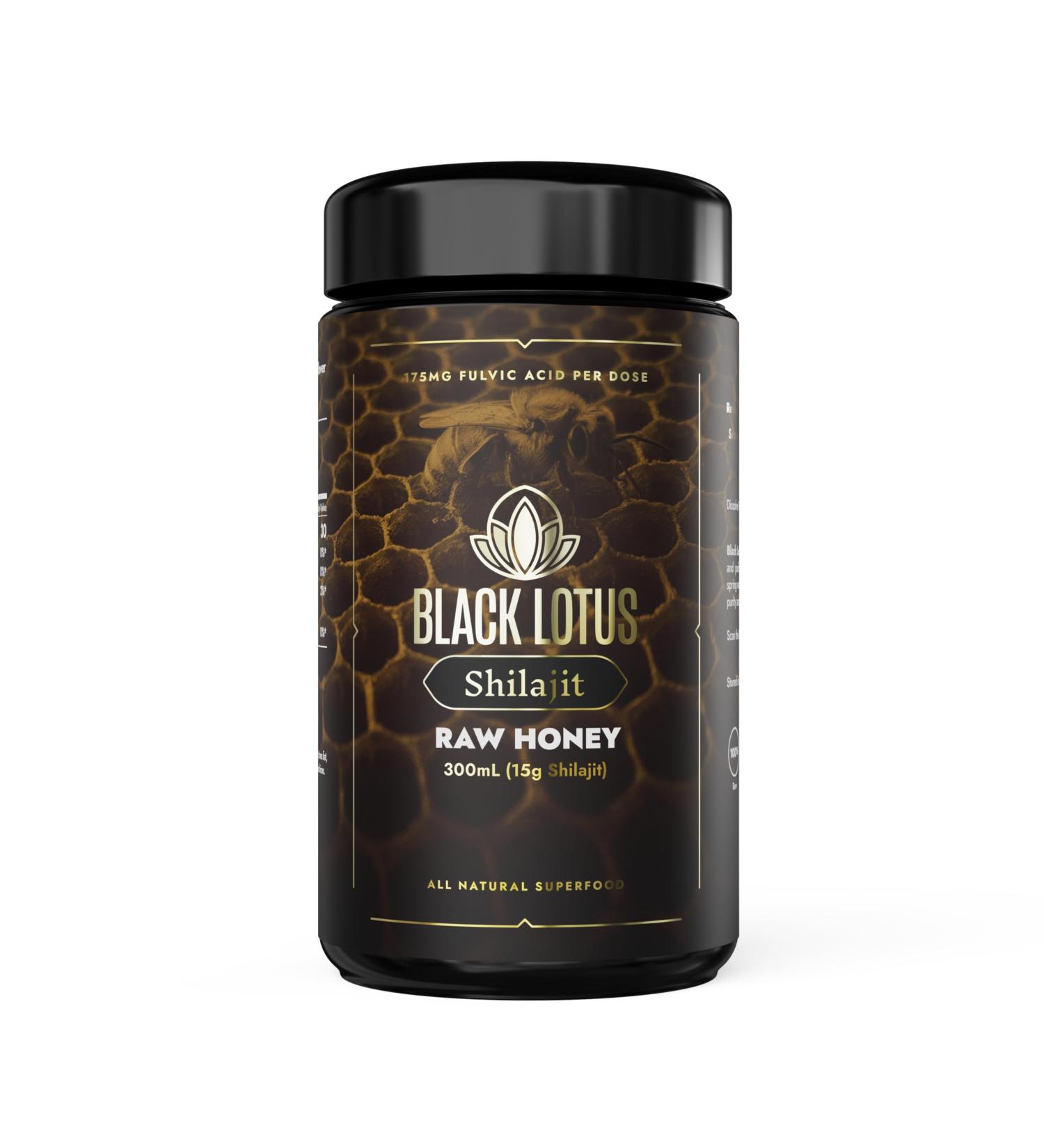 Black Lotus Pure Shilajit Resin Raw Honey Liquid Tincture 300ml 100% Pure Natural Shilajit for Men & Women Amino Acids 175mg Fulvic Acid 85 Ionic Trace Minerals For Immune Support Focus Energy - Buy Online on GoSupps.com