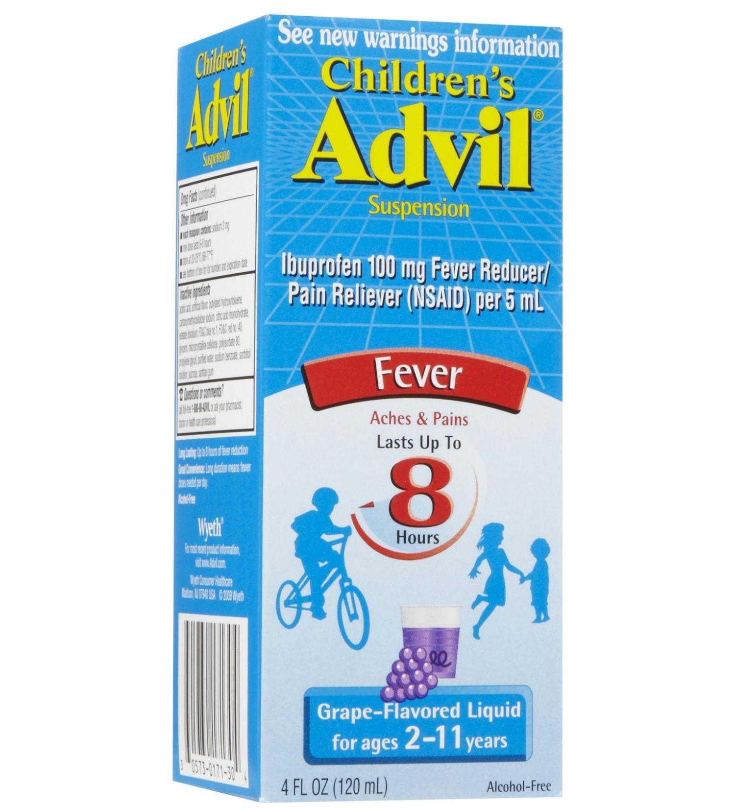Advil Children's Grape Suspension Liquid - 4 Oz - Buy Online on GoSupps.com