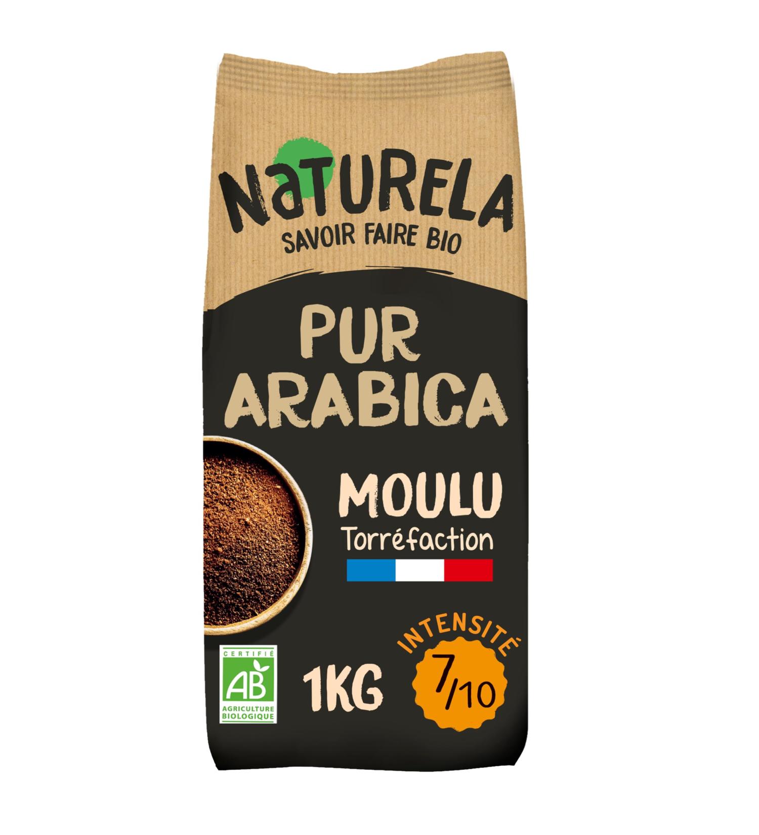  Naturela NATURELA - Organic Ground Coffee - Organic Arabica Coffee - Slow Roasting - Made in France - 1 kg - Buy Online on GoSupps.com
