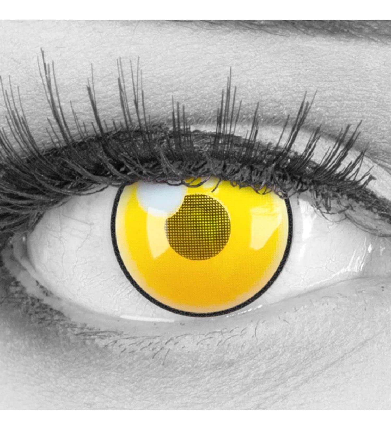 Colored Contact Lenses - Yellow Demon Neuko Cat Anime Manga - Highly Opaque | Heroes of Cosplay | Annual Costumes & Halloween Free Lens Tank - Buy Online on GoSupps.com