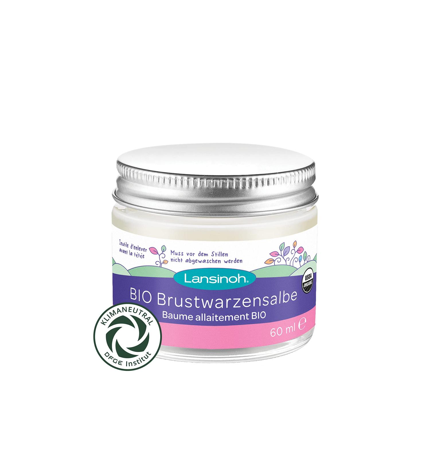 Lansinoh ORGANIC Nipple Ointment 60ml - Natural Care for Sensitive Nipples & Dry Skin - Climate Neutral - Buy Online on GoSupps.com