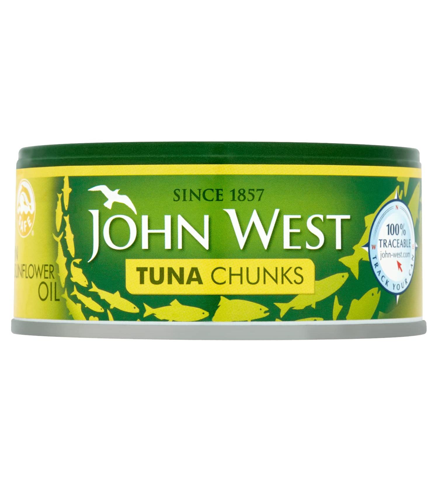 John West Tuna Chunks in Sunflower Oil 145g - High Protein Natural Option - Pack of 1 - Buy Online on GoSupps.com