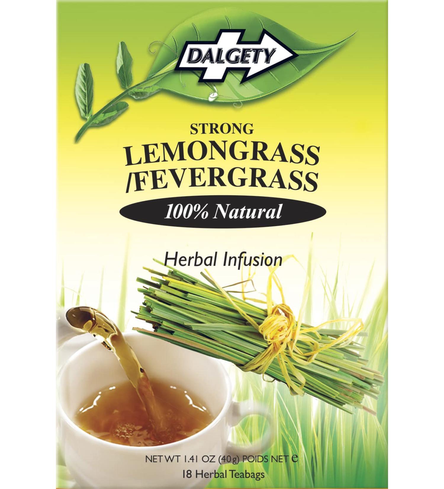 Dalgety Lemongrass/Fevergrass Herbal Infusion 40g Cartons 100% Natural Caffeine Free Tea Our Delicious Tea Relaxes the Body & is Packed with Unique Health Benefits (3 Pack)