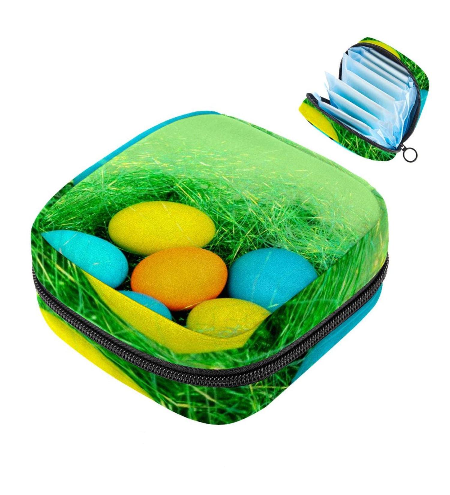 Shop Women's Binding Storage Bag - Painted Easter Egg Tampon Storage Bags with Zip Pockets - Buy Online on GoSupps.com