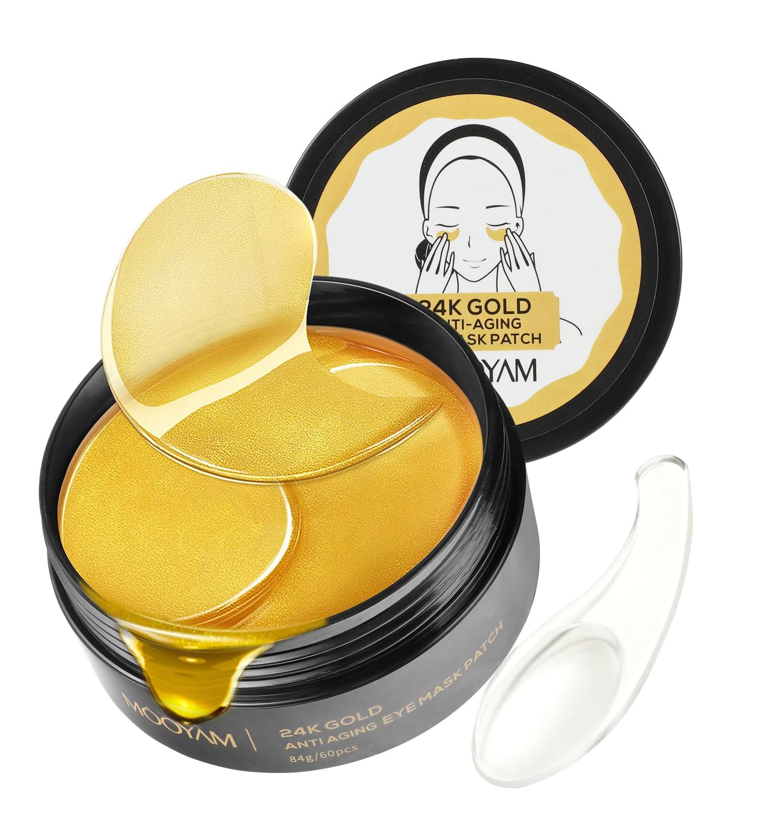 Hydrating 24K Gold Under Eye Treatment Masks for Dark Circles & Puffy Eyes 30 Pair Cooling Gel Patches for Under Eye Puffiness Anti Wrinkle Eye Masks Moisturizing Under Eye Pads Skincare - Buy Online on GoSupps.com