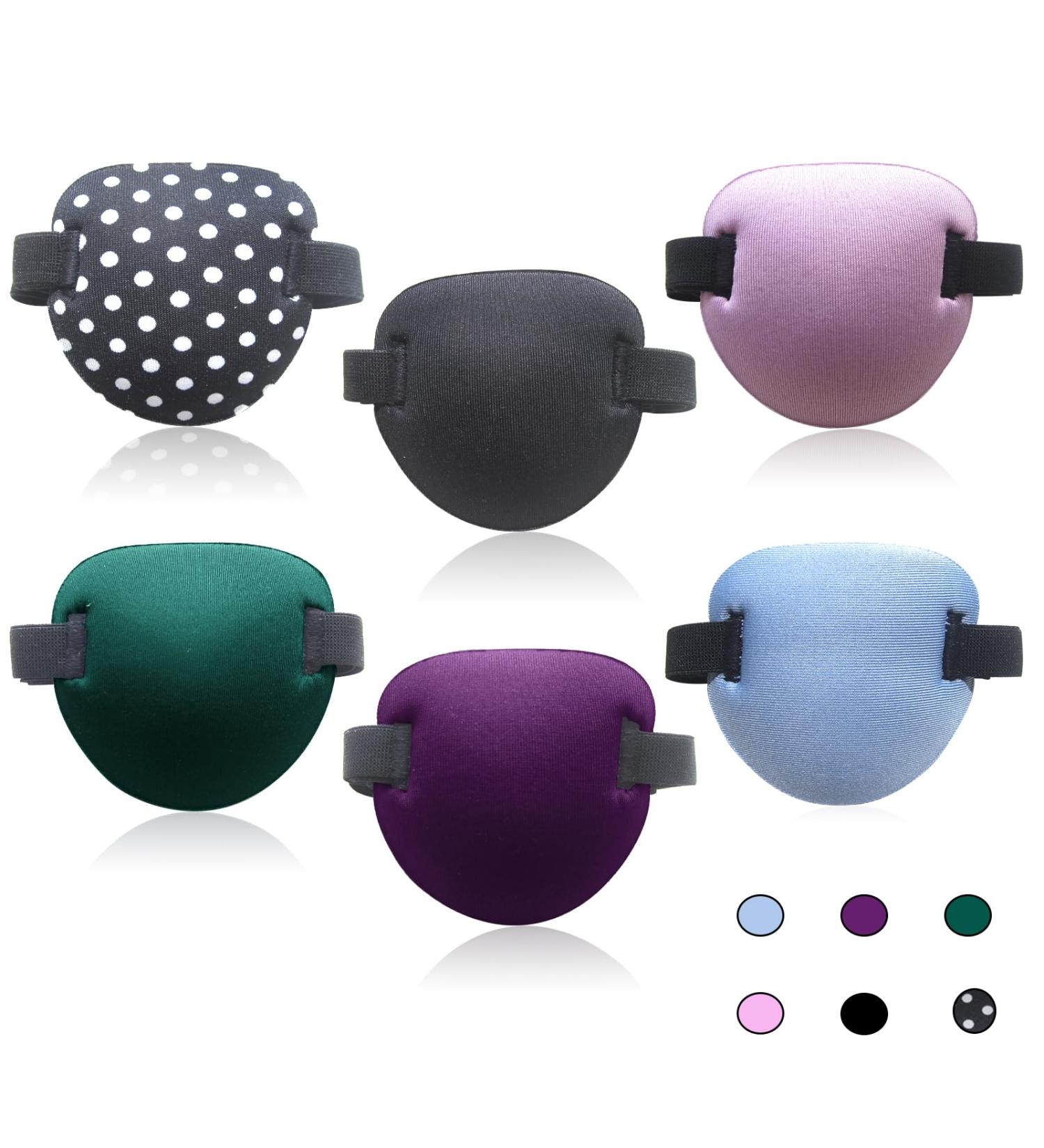 Buy 6 Pcs Medical Eye Patches for Adults & Kids | 3D Soft Adjustable Eye Patches for Lazy Eye - Black Purple & More Colors - Buy Online on GoSupps.com
