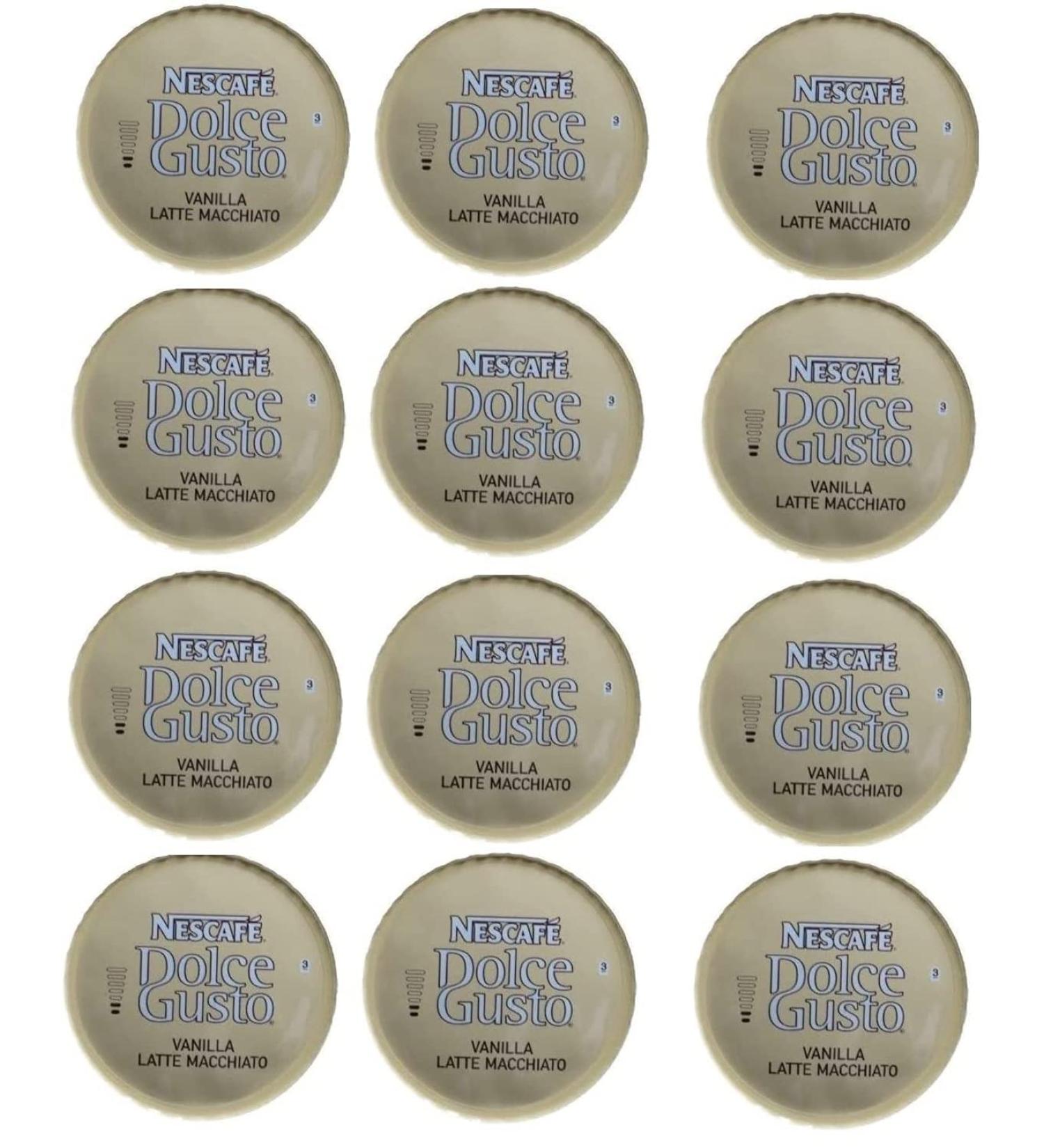 50 x Nescafe Dolce Gusto Latte Macchiato Vanilla Pods 50 Capsules 25 Servings Sold Loose - Buy Online on GoSupps.com