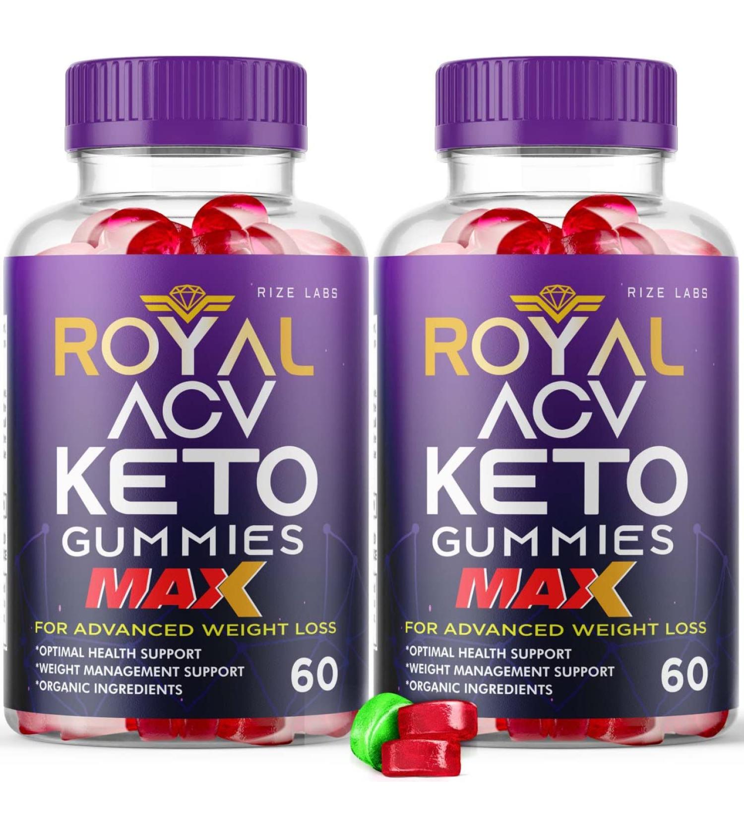 2 Pack Royal Keto Gummies - Organic Apple Cider Vinegar Gomitas for Weight Loss - 120 Gummies - Buy Online on GoSupps.com