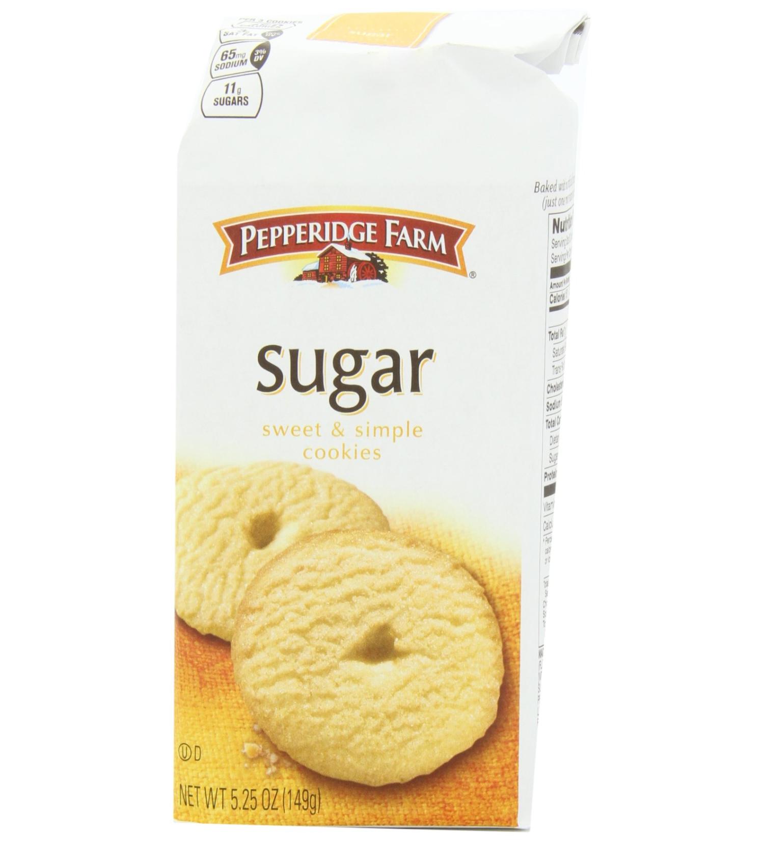 Pepperidge Farm Sugar Cookies 5.25 oz - (Pack of 4) and (Pack of 6) - Buy Online on GoSupps.com