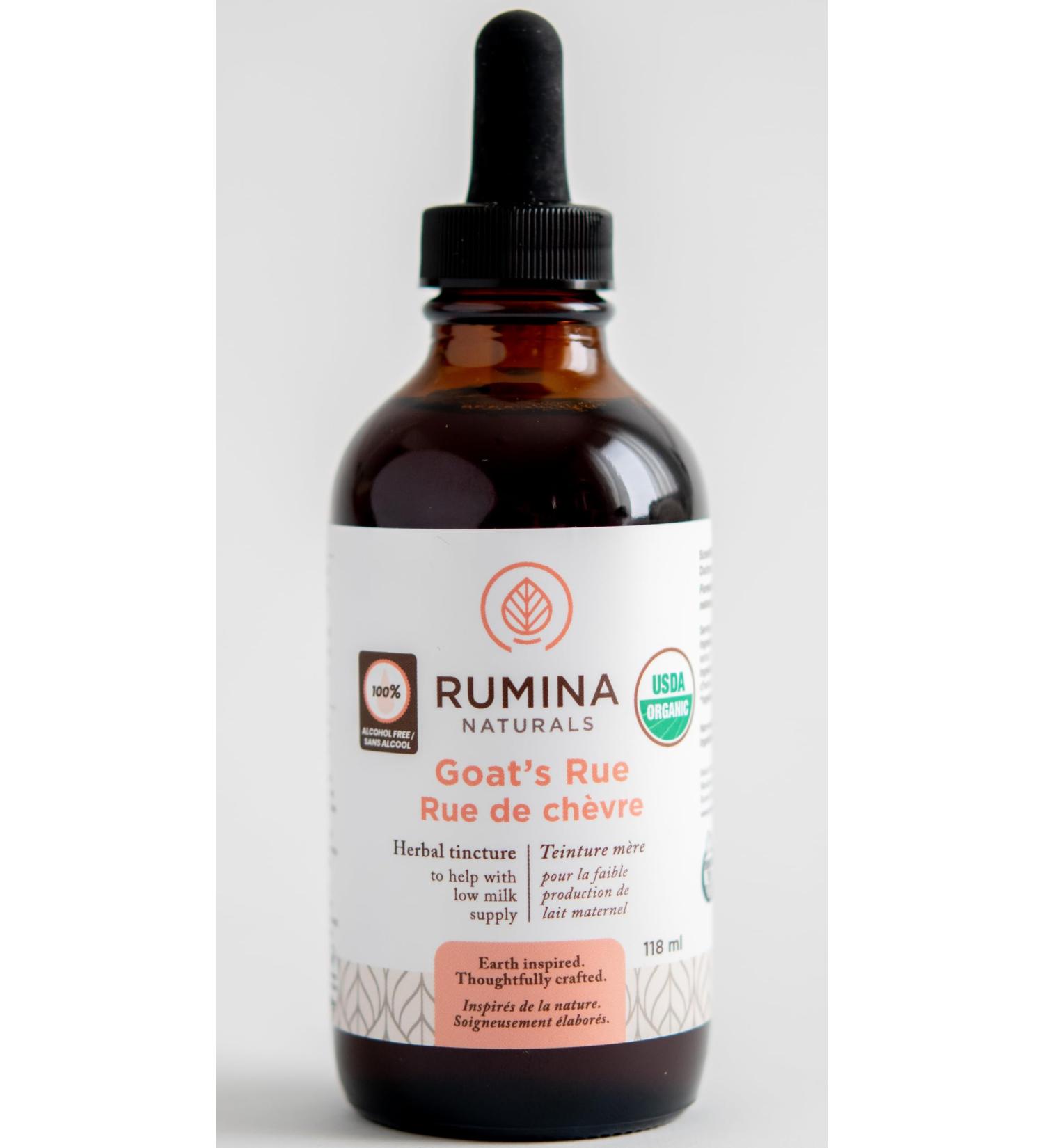 Goats Rue Lactation Supplement (ALCOHOL FREE VERSION) Certified Organic Herbal Breastfeeding Supplement To Boost Your Breastmilk Supply (Helps Build Breast Tissue) - Alcohol Free Fenugreek Free Non-GMO Vegan All Natural Made in Canada. 118ml / 4oz - Buy Online on GoSupps.com