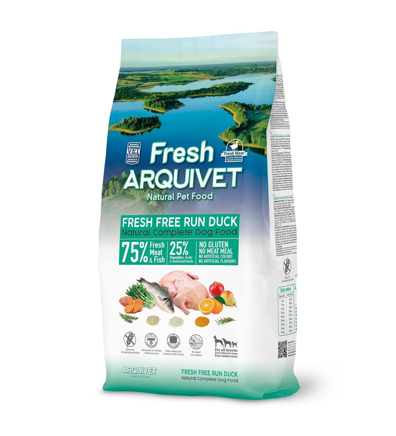 Arquivet Fresh Free Run Duck 10 kg Semi-Moist Duck Food - Buy Online on GoSupps.com