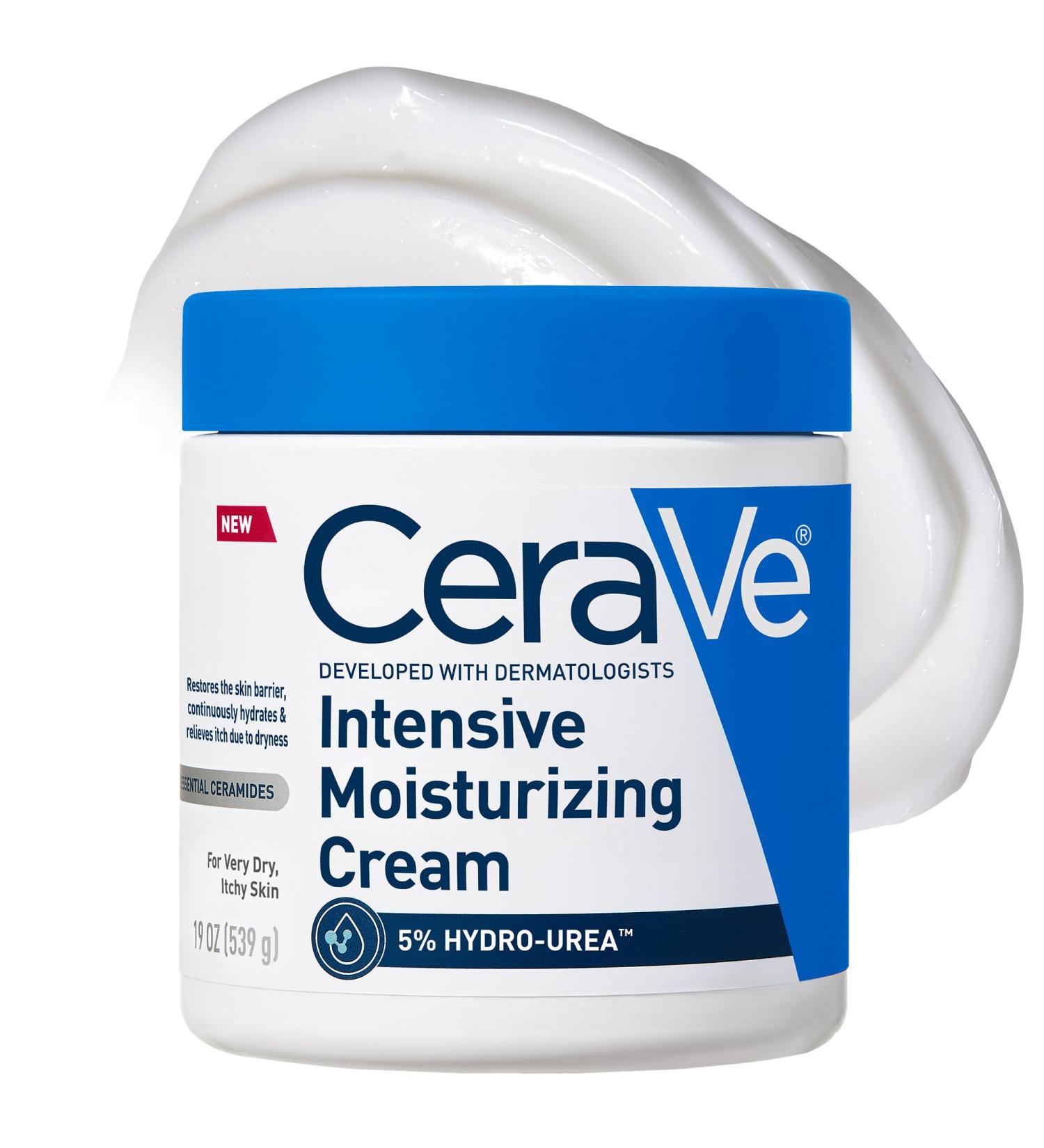 CeraVe Intensive Moisturizing Cream Body Moisturizer With Shea Butter 72H Hydration + Skin Barrier Repair Fragrance-Free Body Lotion For Extremely Dry Skin 19oz 19 Ounce (Pack of 1) - Buy Online on GoSupps.com