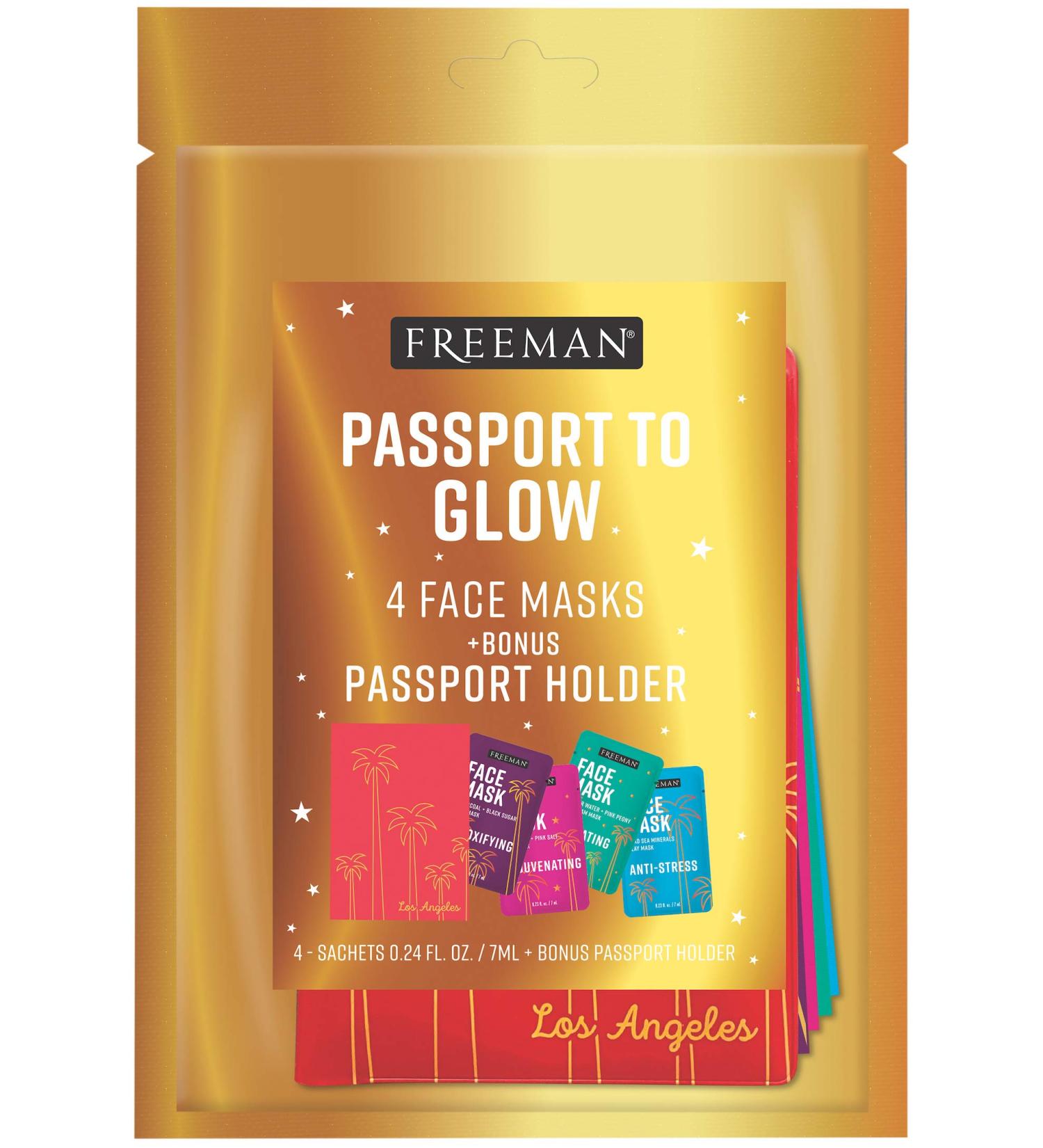 Freeman Beauty Passport to Glow Face Mask Set - Charcoal Clay & Mud Masks | 5-Piece Skin Care Collection - Shop Internationally - Buy Online on GoSupps.com